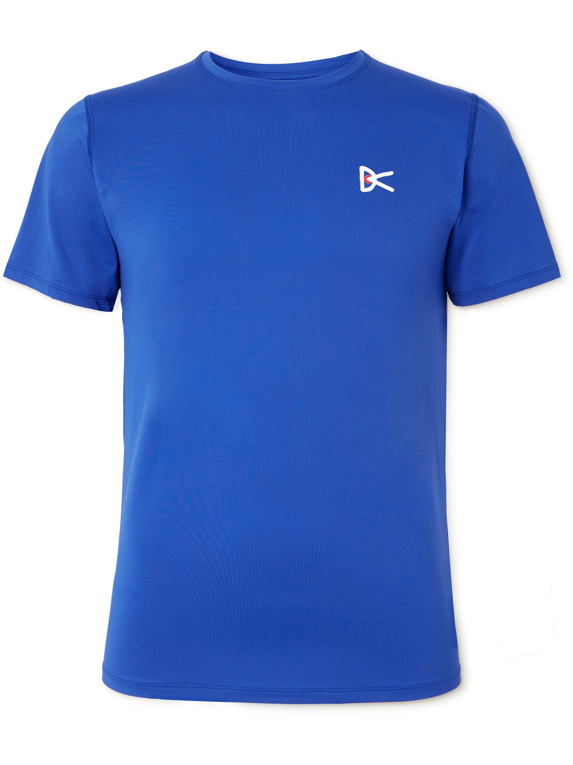 Shop District Vision Logo-print Stretch-jersey Running T-shirt In Blue