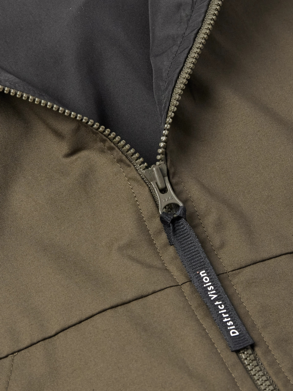 Shop District Vision Logo-embroidered Organic Cotton-blend Twill Hooded Jacket In Green