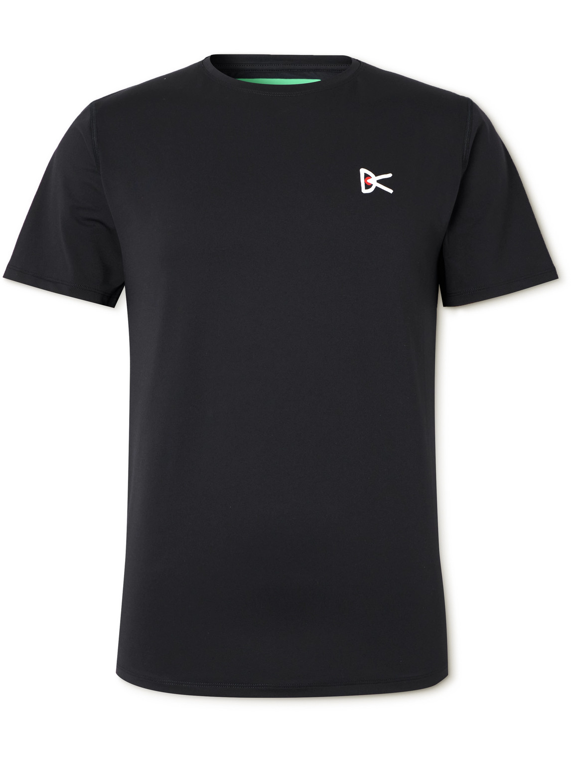 District Vision Logo-print Stretch-jersey Running T-shirt In Black