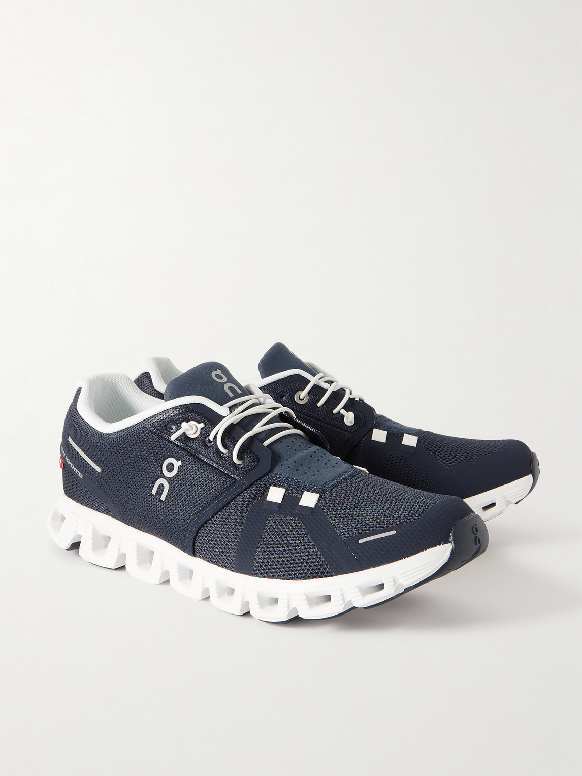 Shop On Cloud 5 Rubber-trimmed Mesh Sneakers In Blue