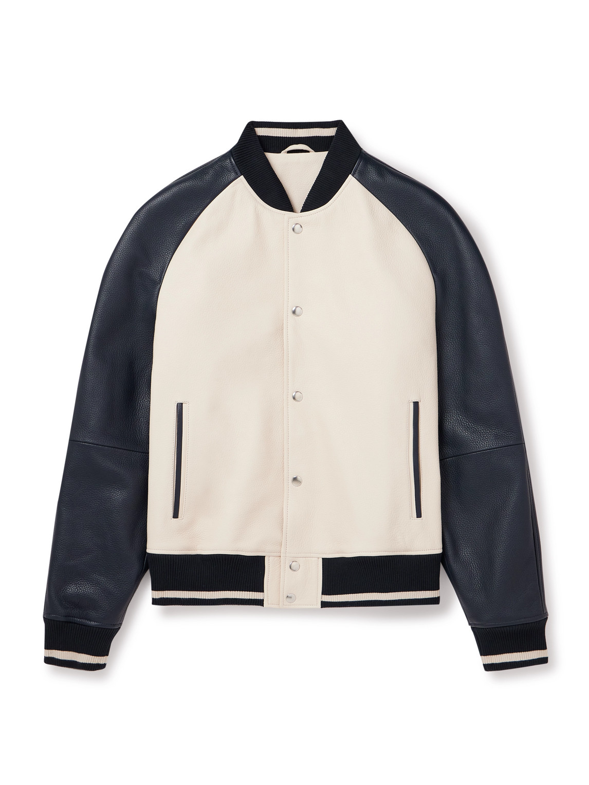 Full-Grain Leather Varsity Jacket