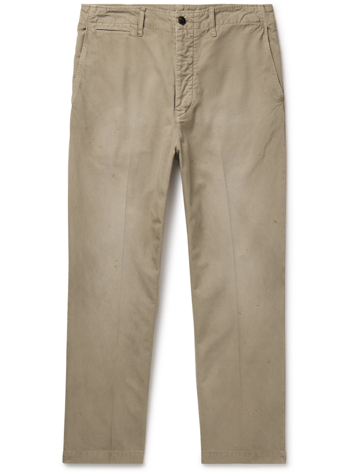 Visvim Field Straight-leg Garment-dyed Cotton-twill Trousers In Neutrals