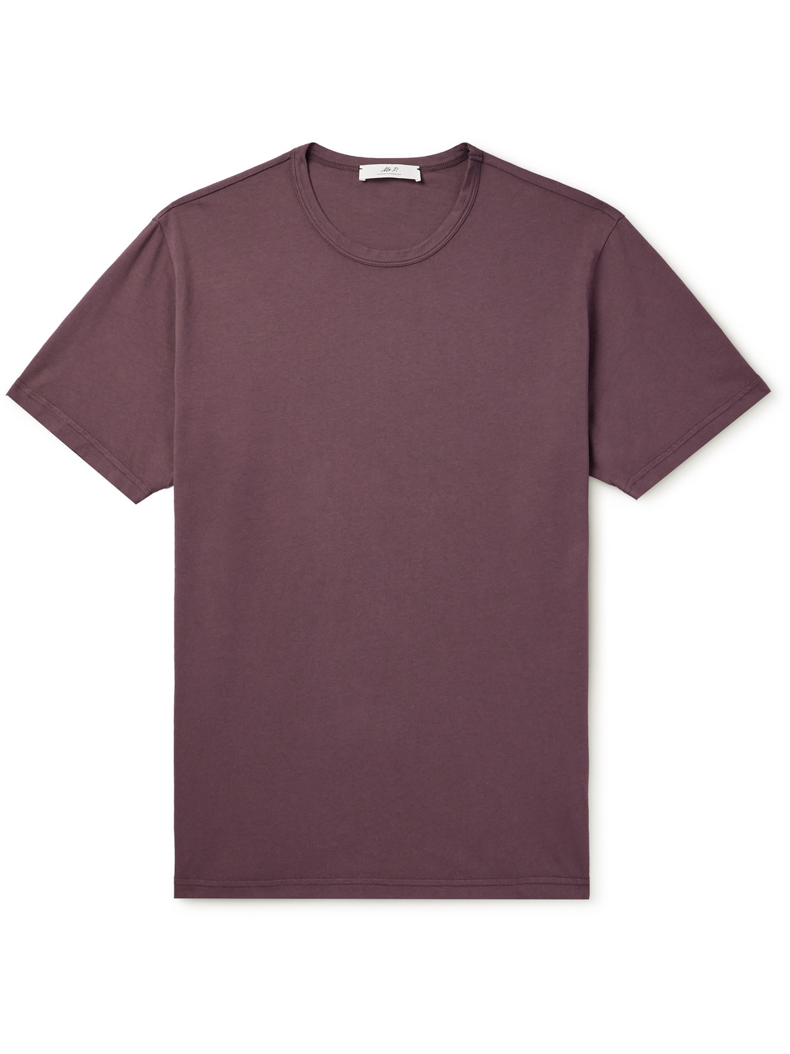 Mr P Garment-dyed Cotton-jersey T-shirt In Purple