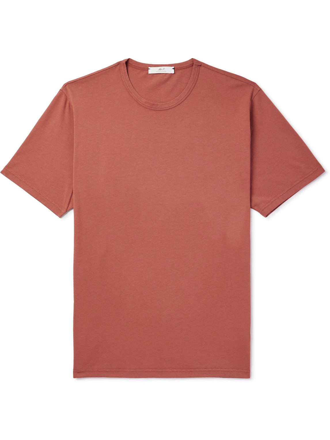 Mr P Garment-dyed Cotton-jersey T-shirt In Red