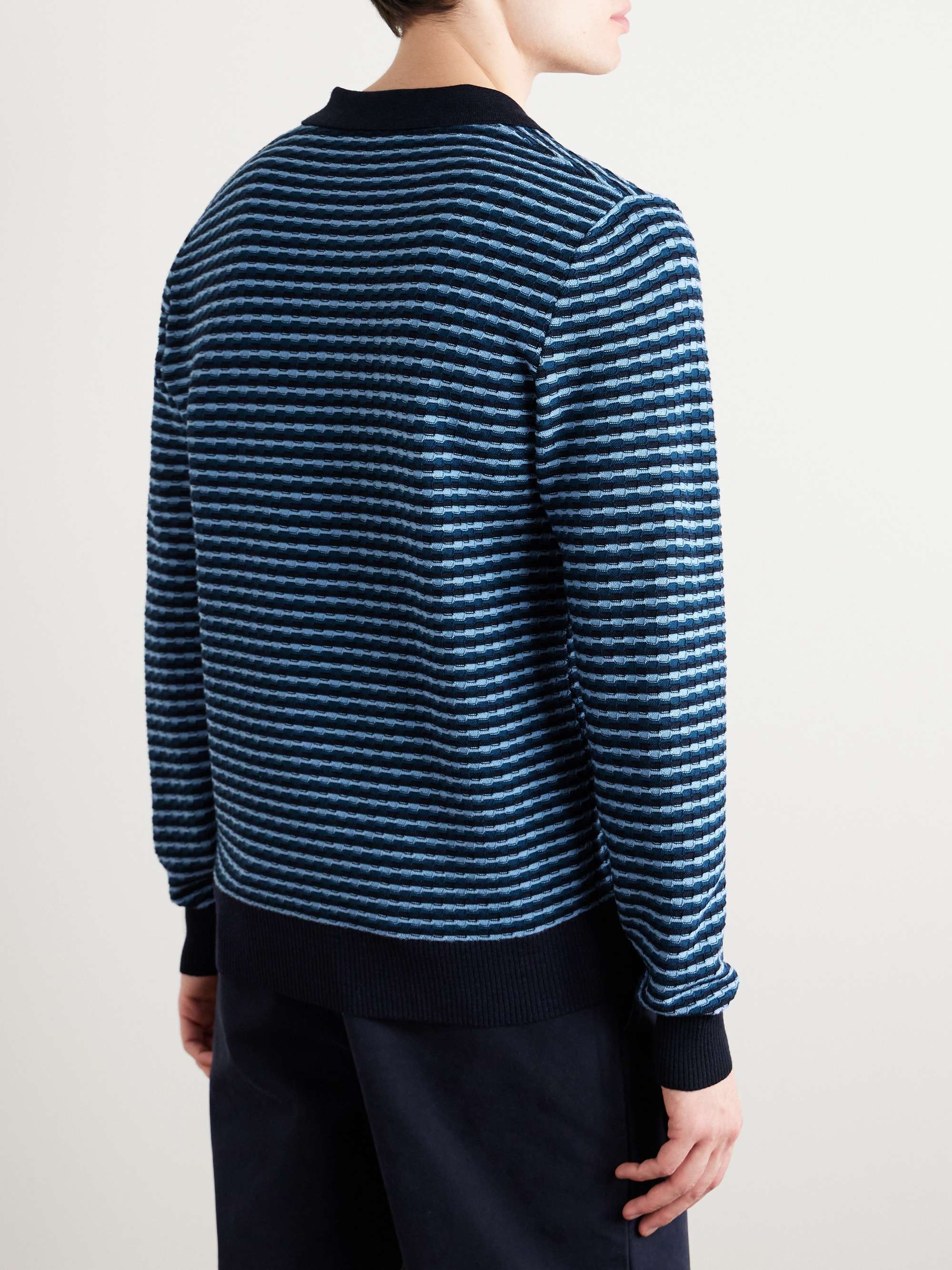 MR P. Striped Wool Polo Shirt for Men | MR PORTER