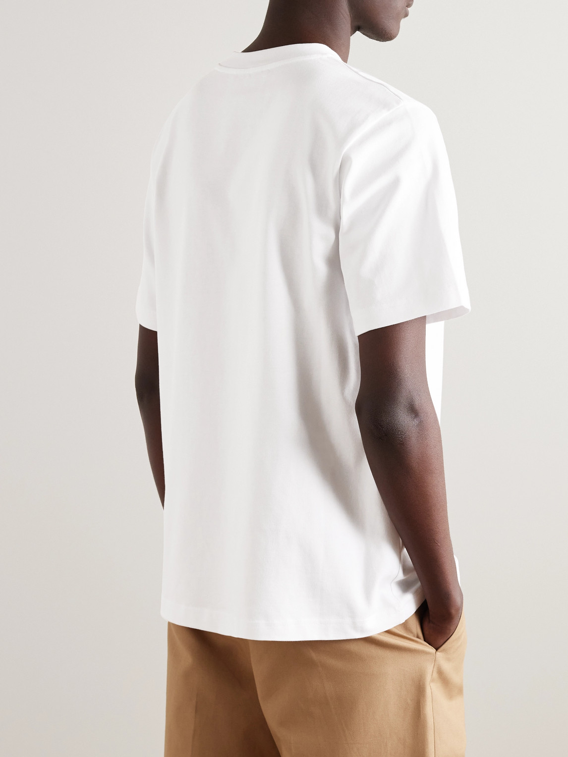 Shop Casablanca Triomphe D'orange Logo-print Organic Cotton-jersey T-shirt In White
