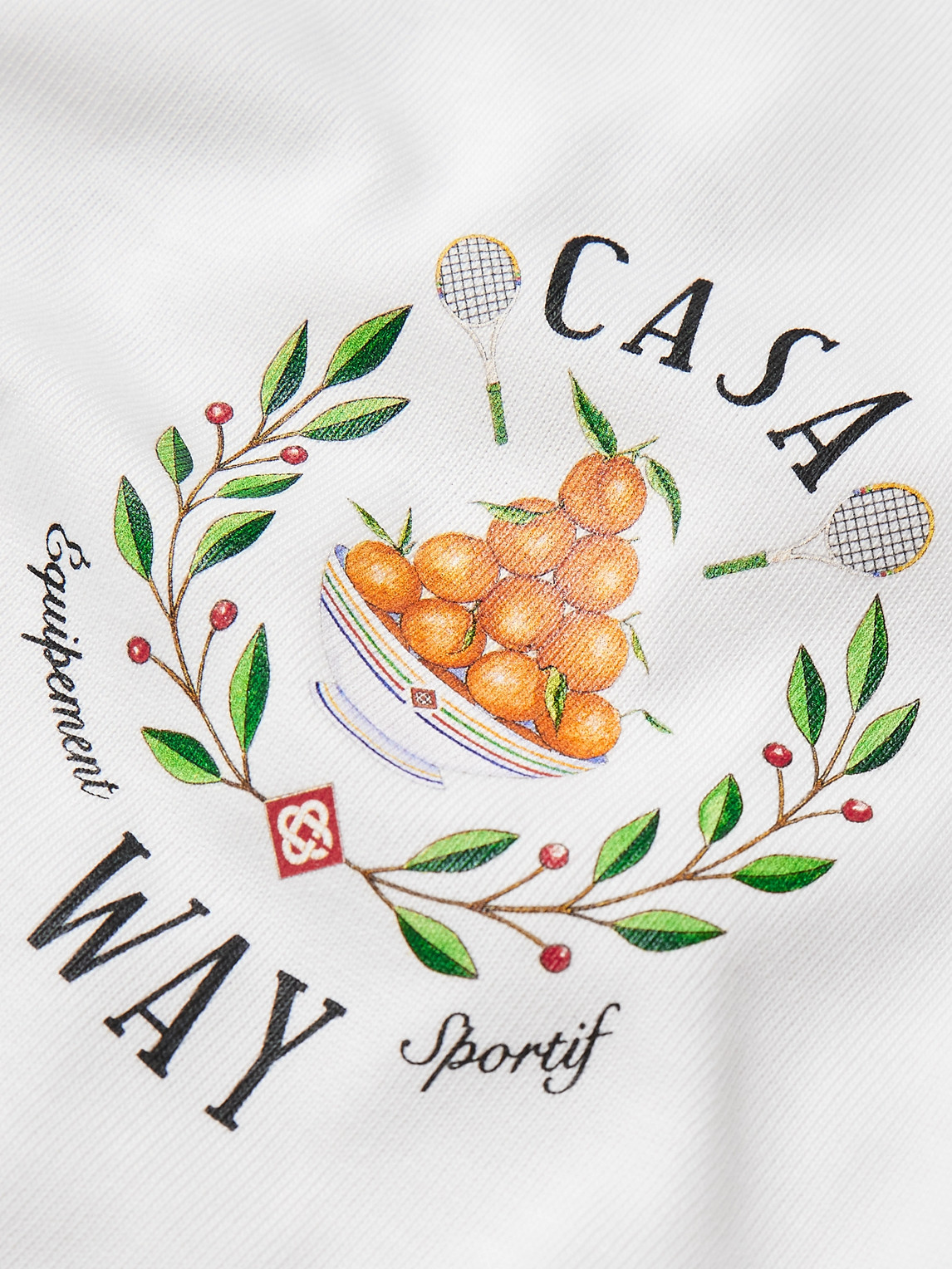 Shop Casablanca Casa Way Logo-print Organic Cotton-jersey T-shirt In White
