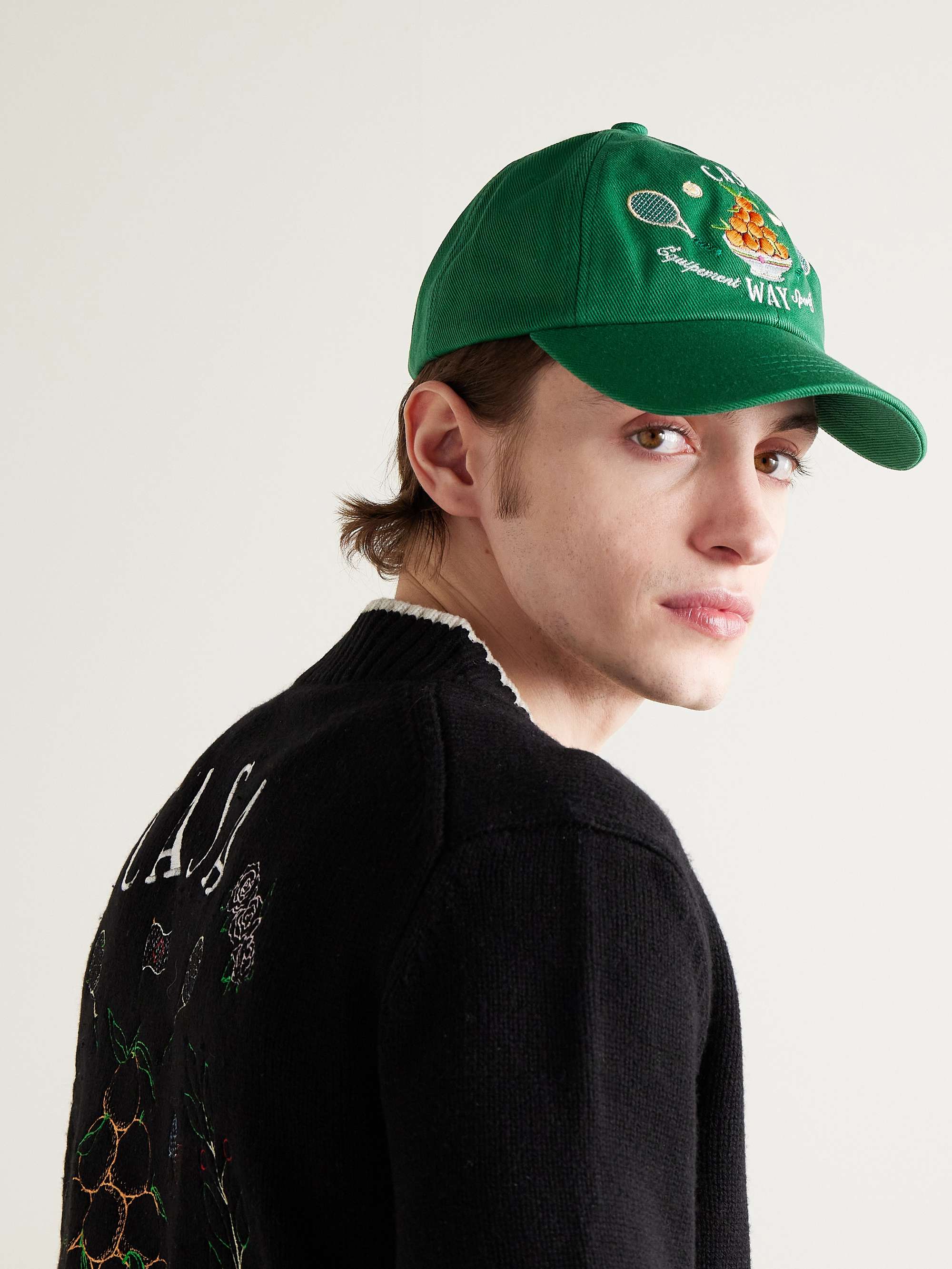 Rabanne Hamp;M Appliqued Cotton Cap (Mens) Green
