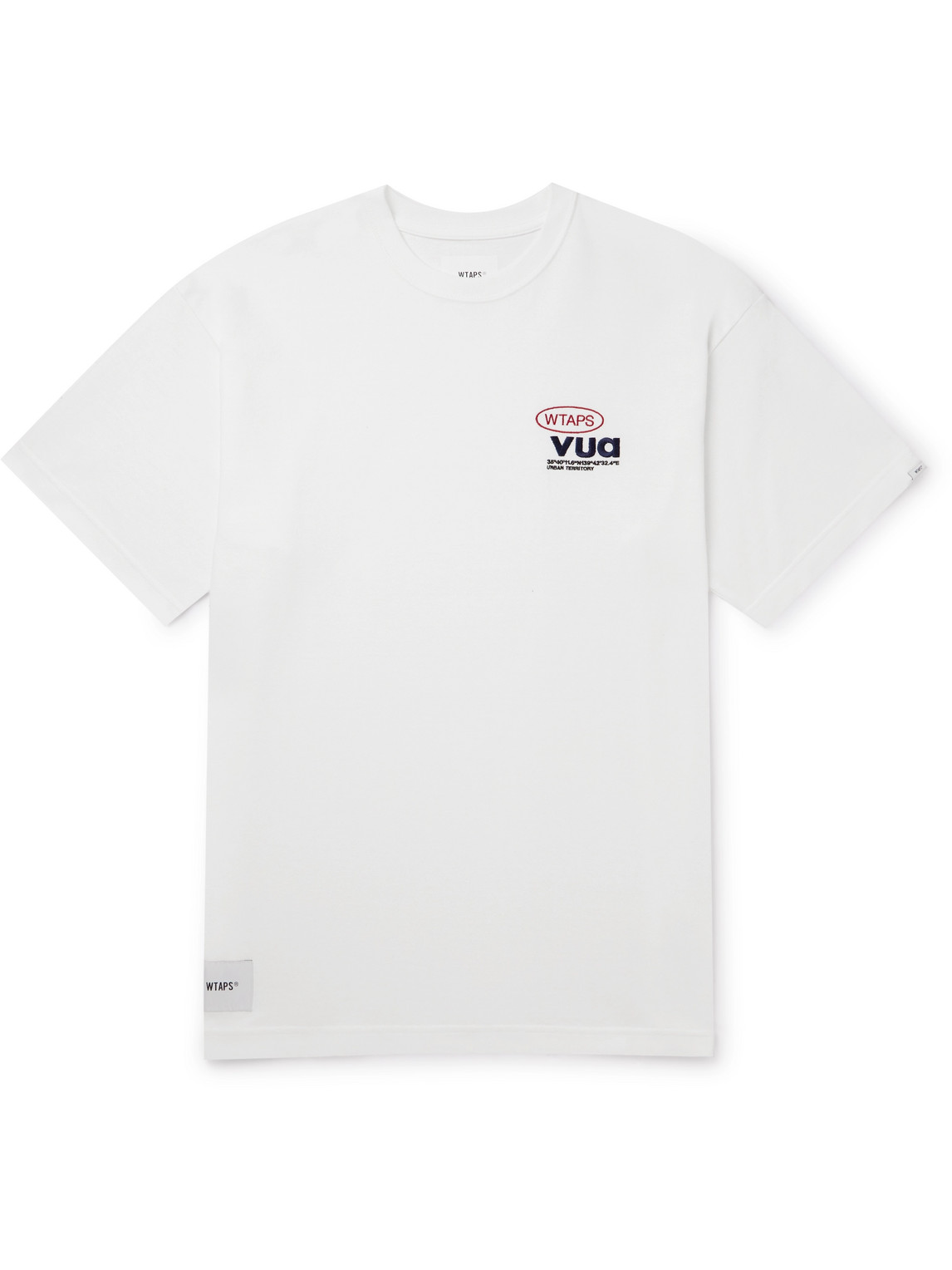 Wtaps Logo-embroidered Cotton-jersey T-shirt In White