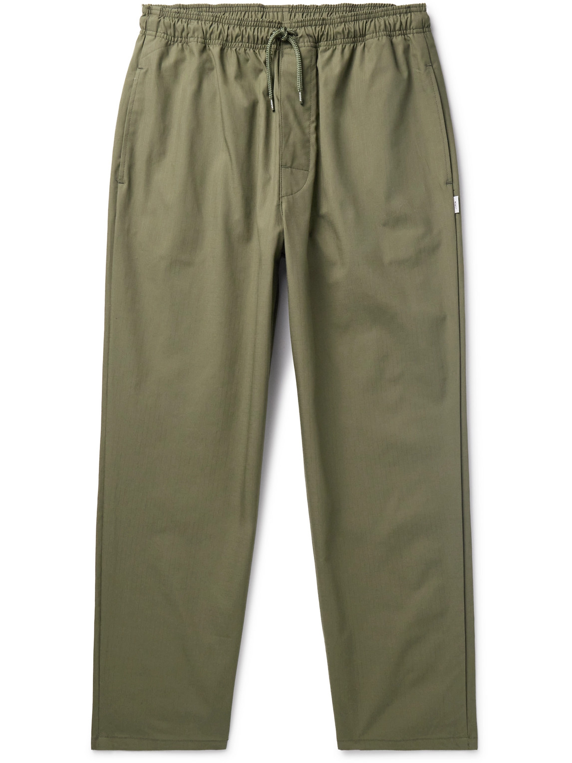 Wtaps 03 Straight-leg Cotton-ripstop Drawstring Trousers In Green