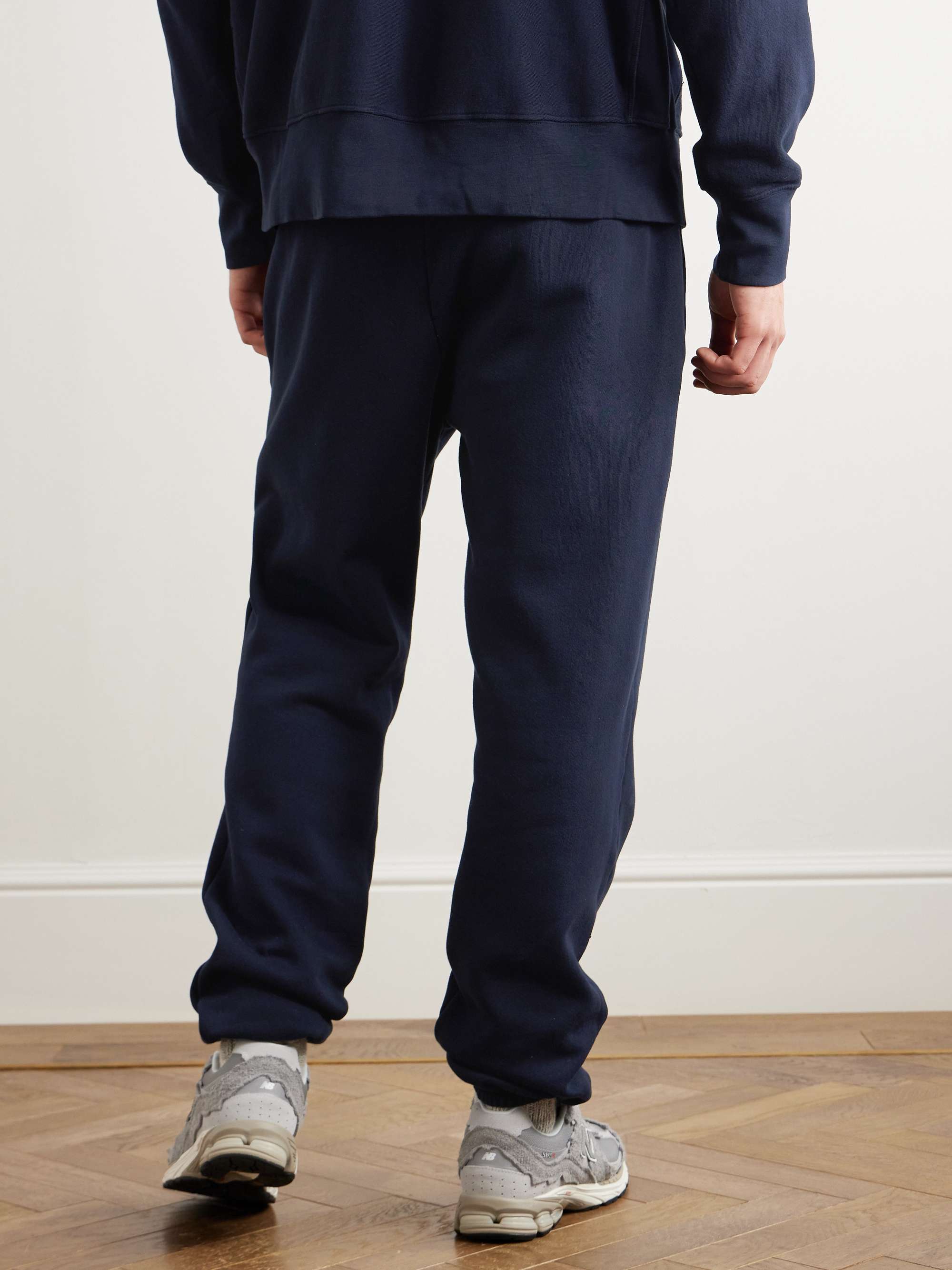 LES TIEN Tapered Garment-Dyed Cotton-Jersey Sweatpants
