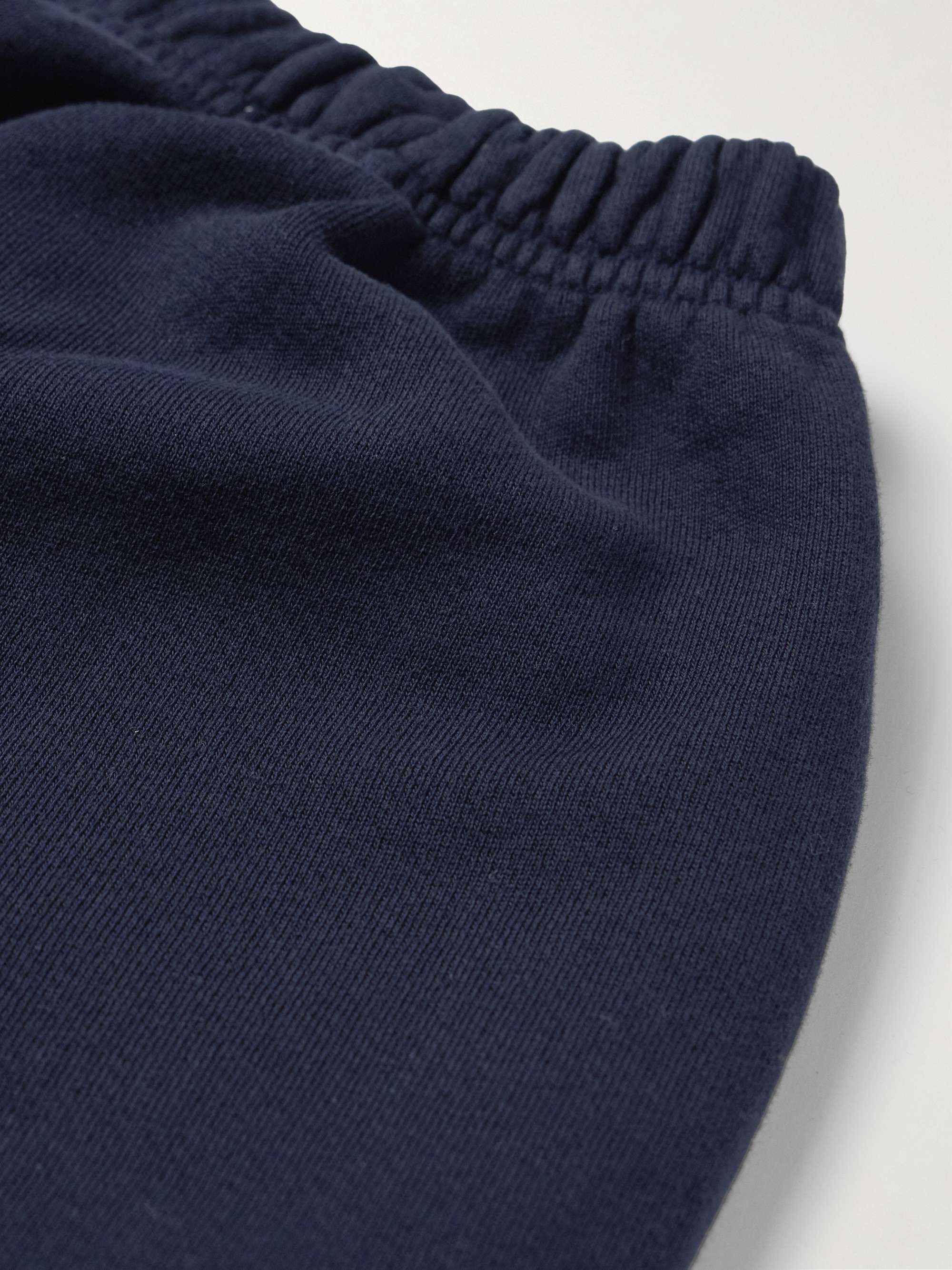 LES TIEN Tapered Garment-Dyed Cotton-Jersey Sweatpants