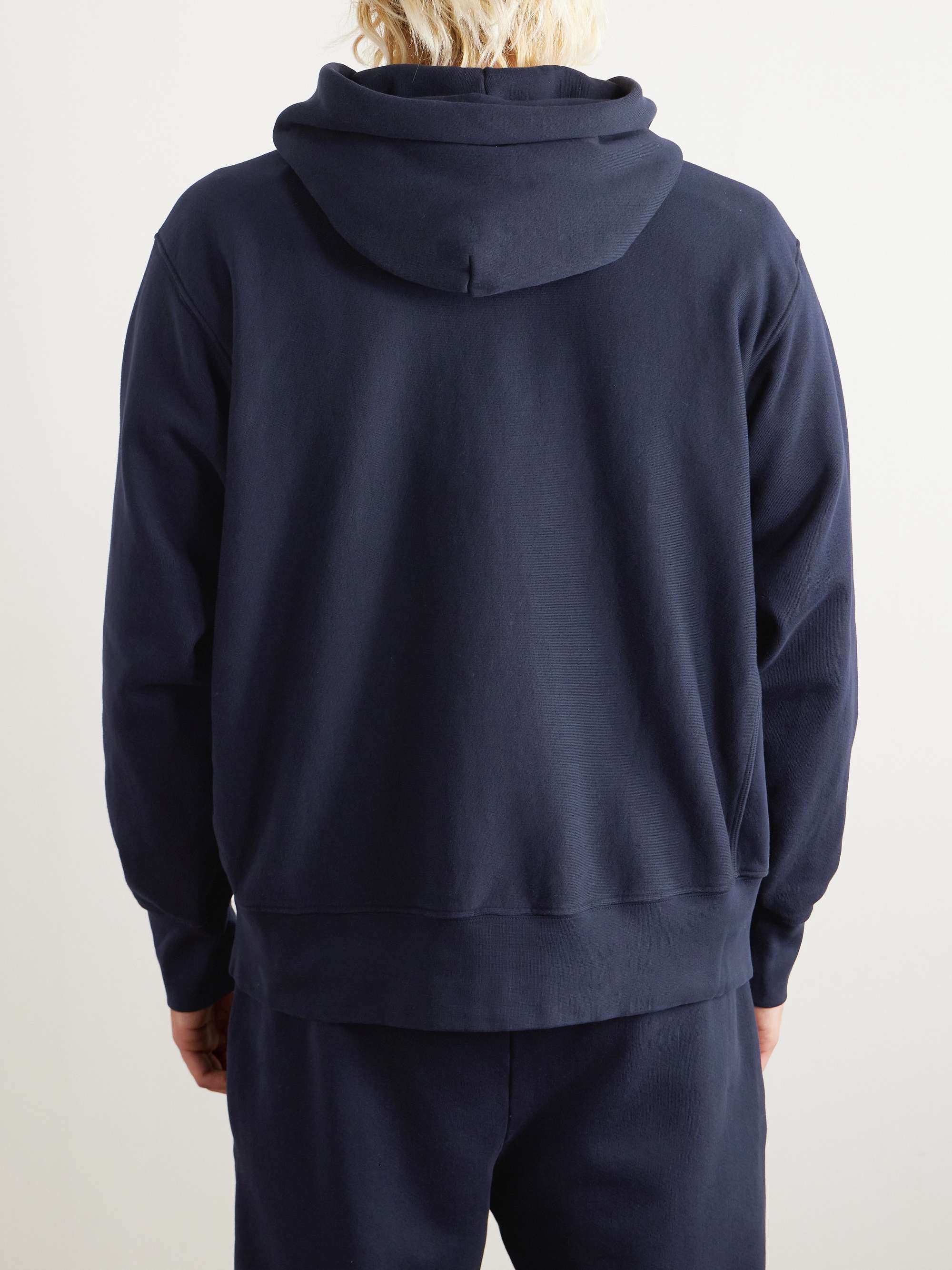 LES TIEN Garment-Dyed Cotton-Jersey Hoodie