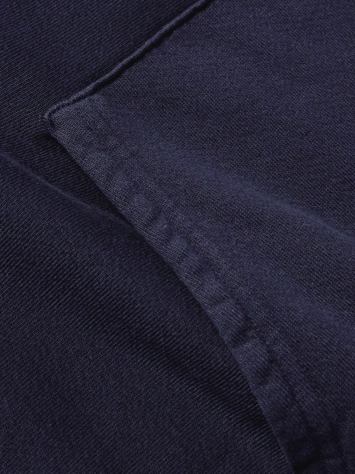 Shop Les Tien Garment-dyed Cotton-jersey Hoodie In Blue
