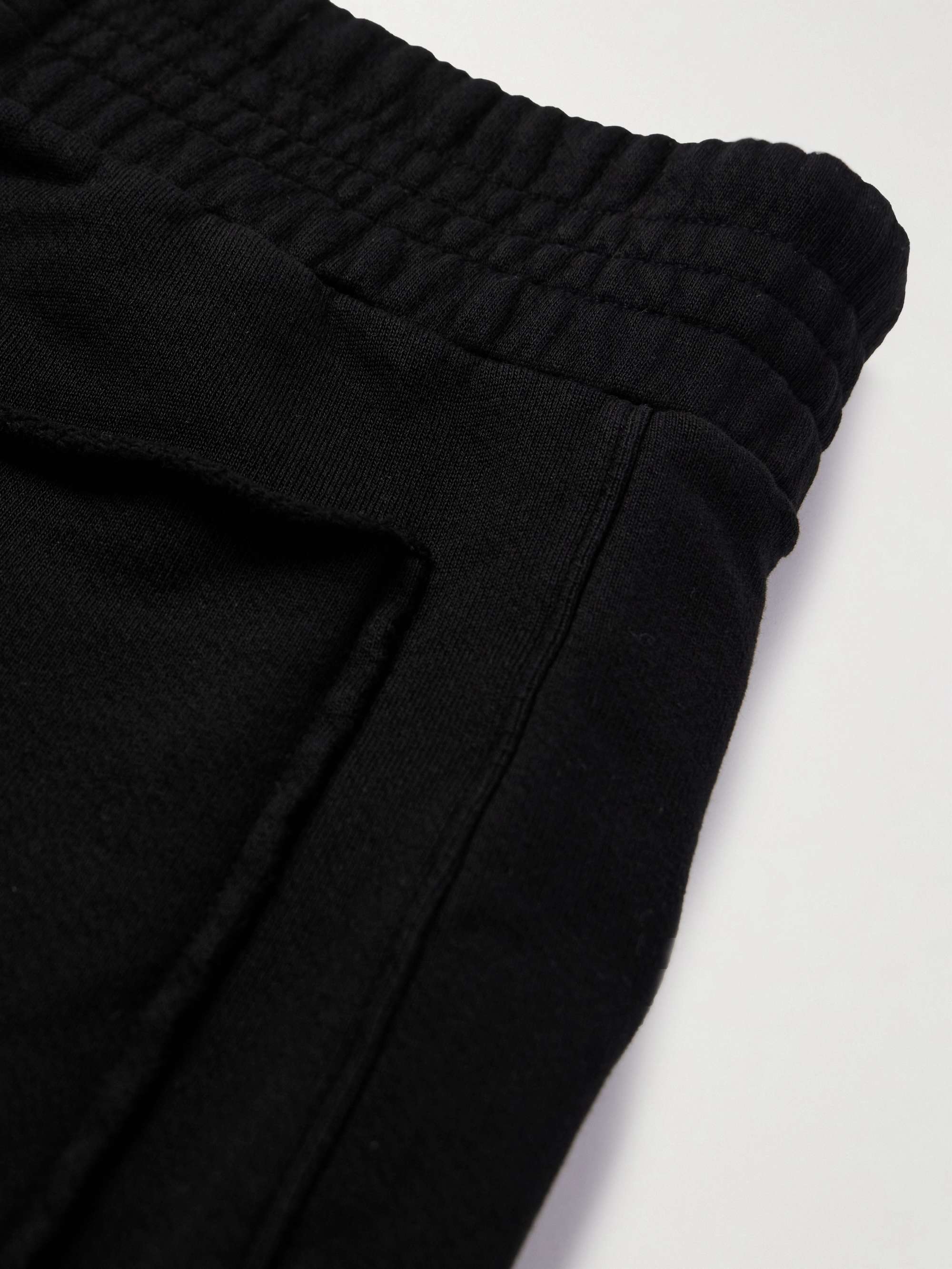 LES TIEN Garment-Dyed Fleece-Back Cotton-Jersey Drawstring Shorts