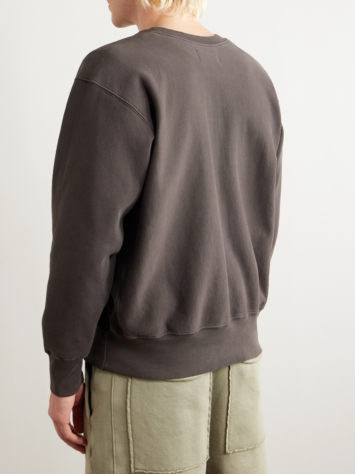 Shop Les Tien Cotton-jersey Sweatshirt In Gray