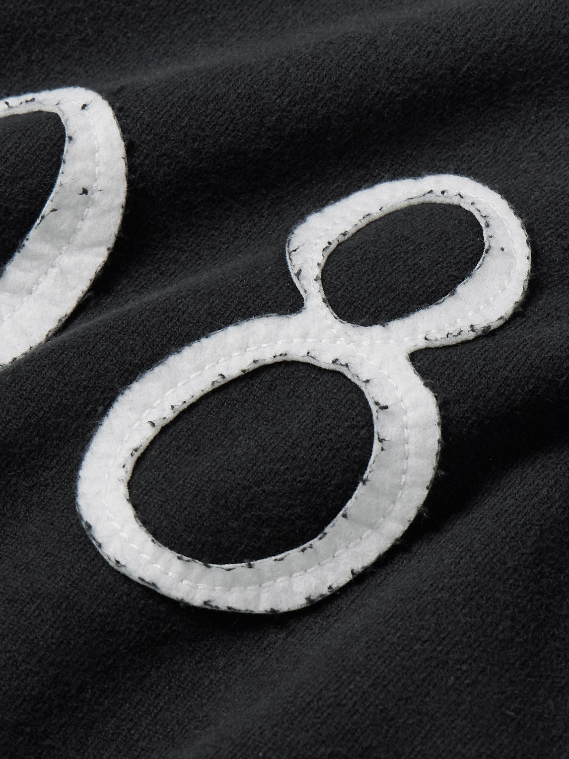 Shop Acne Studios Appliquéd Cotton-jersey Sweatshirt In Black