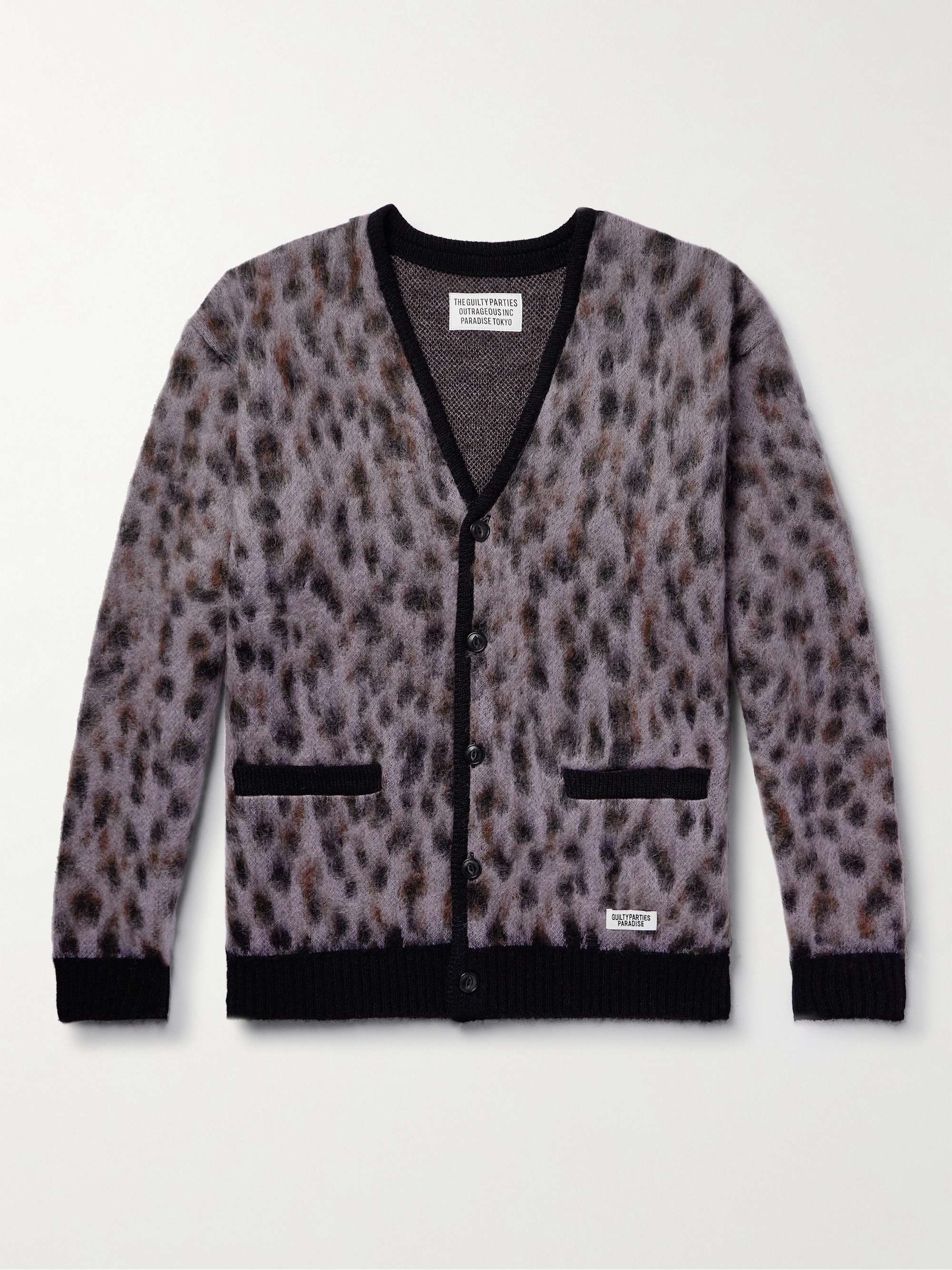 Leopard-Jacquard Cardigan