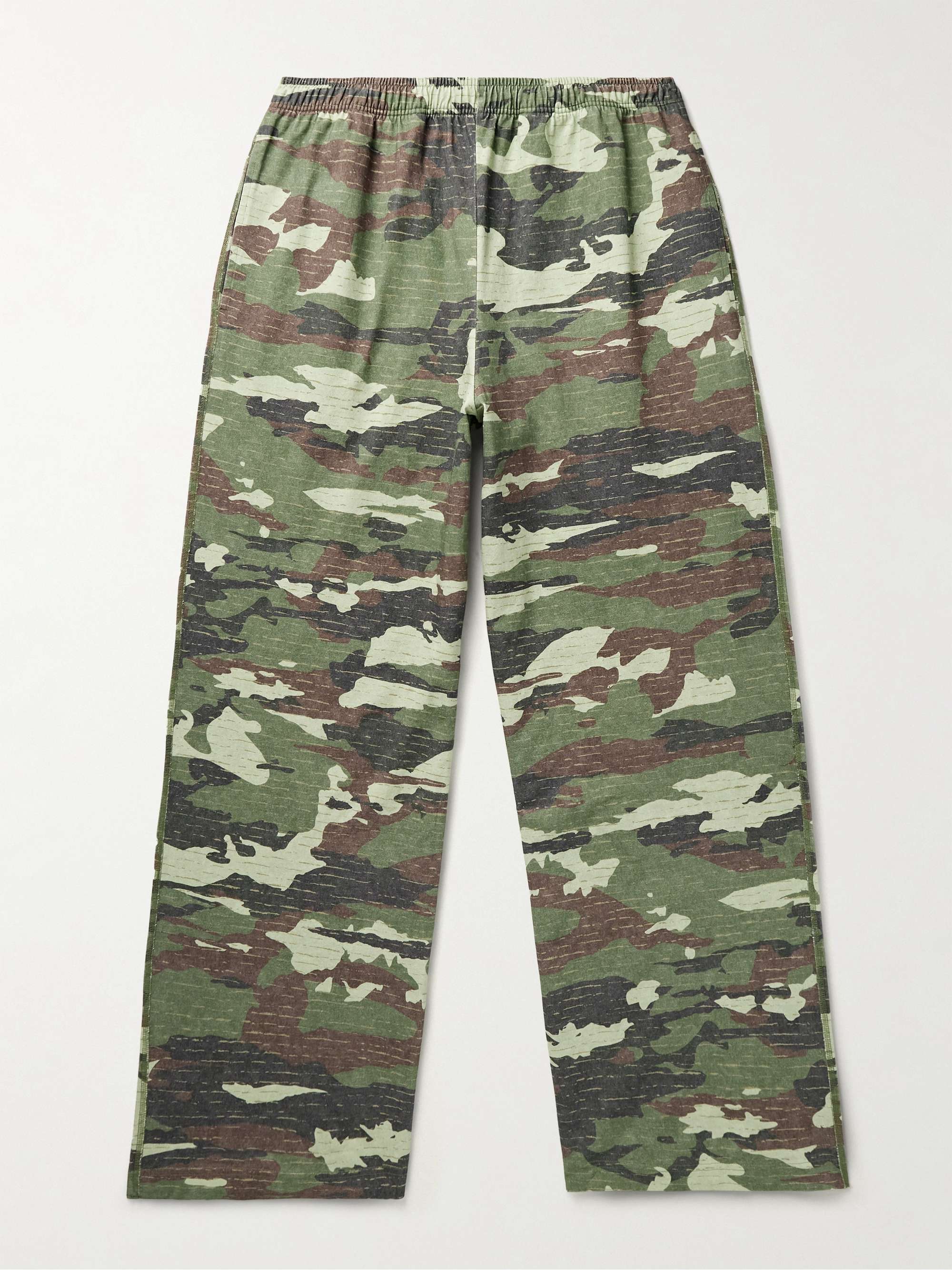 ACNE STUDIOS Camouflage-Print Organic Cotton-Jersey Wide-Leg Trousers ...