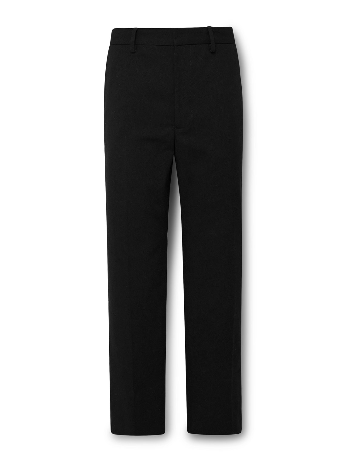 Acne Studios Ayonne Straight-leg Cotton-blend Twill Trousers In Black