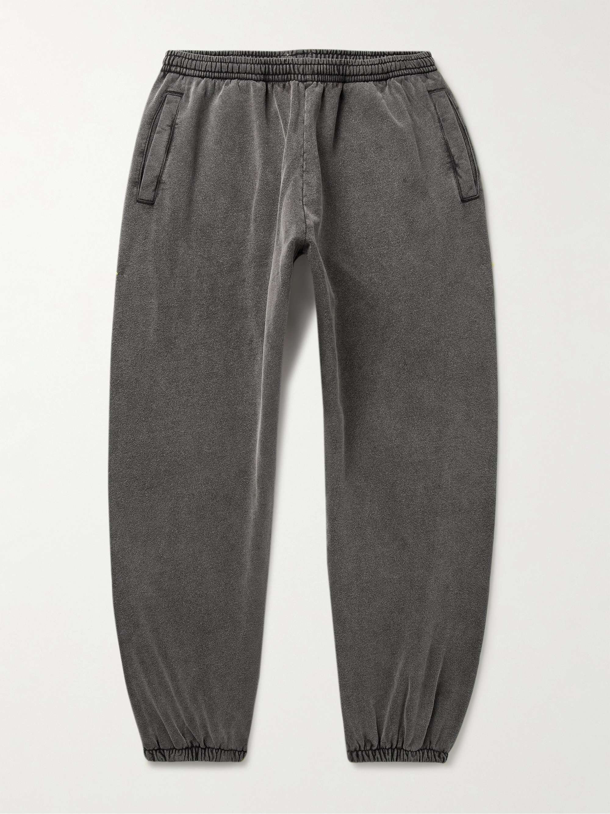 ACNE STUDIOS Tapered Logo Appliqu d Cotton Jersey Sweatpants for