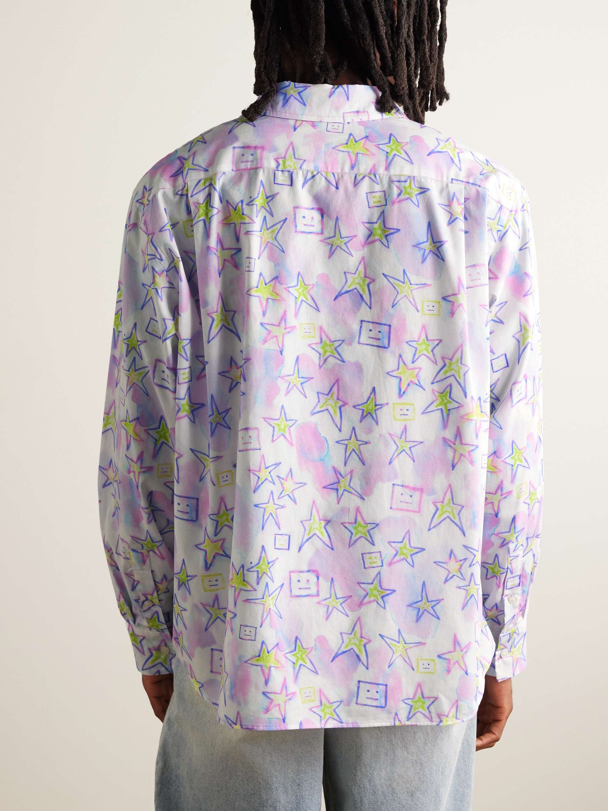 ACNE STUDIOS Logo-Appliquéd Bleached Checked Cotton-Flannel Overshirt