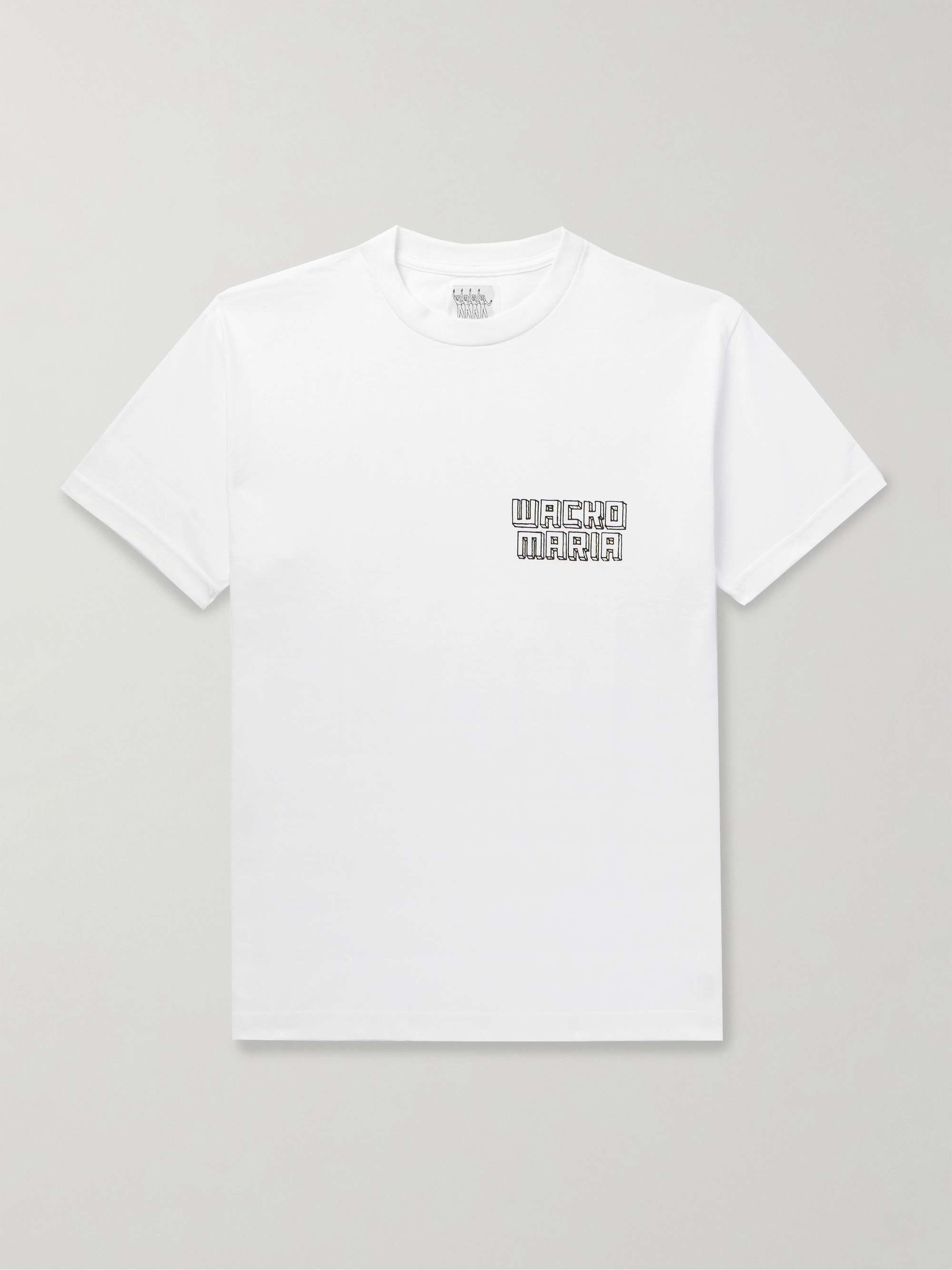 WACKO MARIA Glittered Printed Cotton-Jersey T-Shirt for Men | MR PORTER