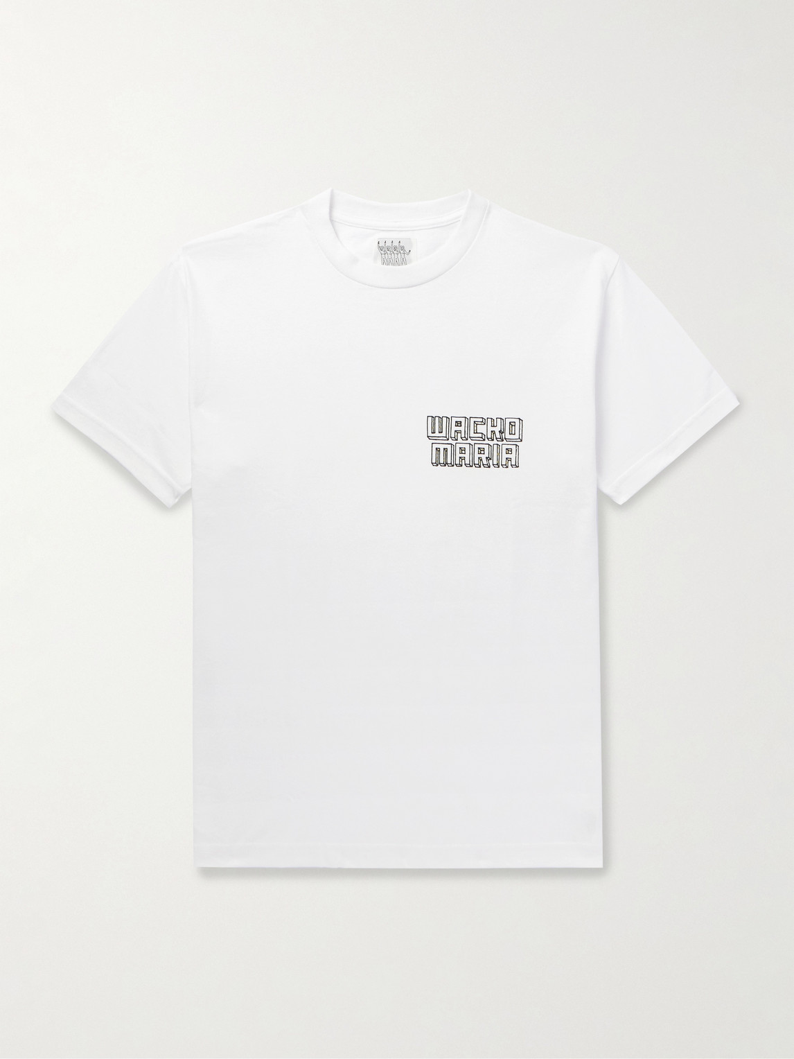Wacko Maria Glittered Printed Cotton-jersey T-shirt In White