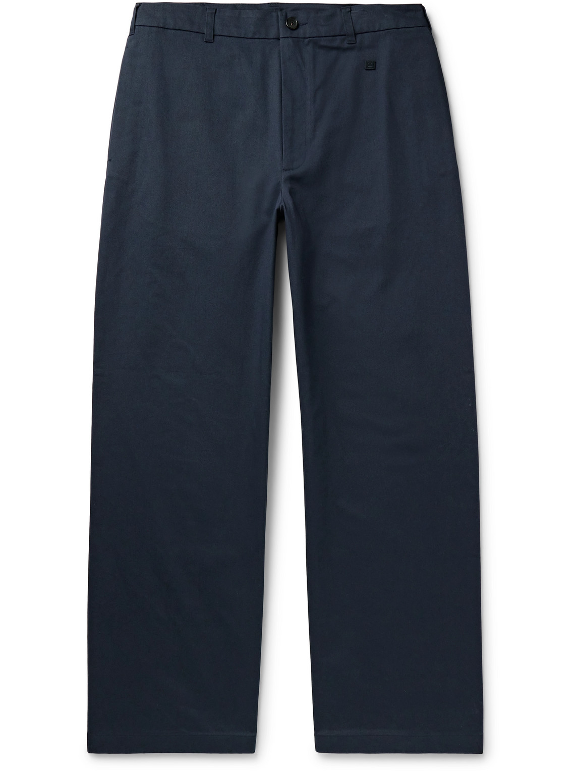 Acne Studios Pablo Straight-leg Cotton-drill Trousers In Blue