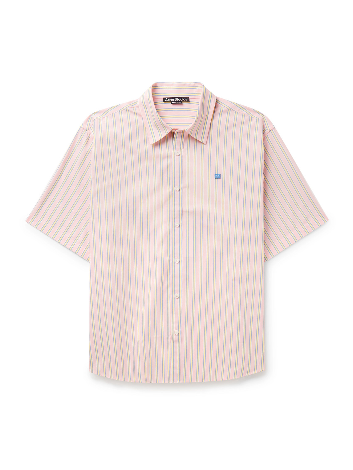 Acne Studios Sarlie Striped Cotton-poplin Shirt In Pink