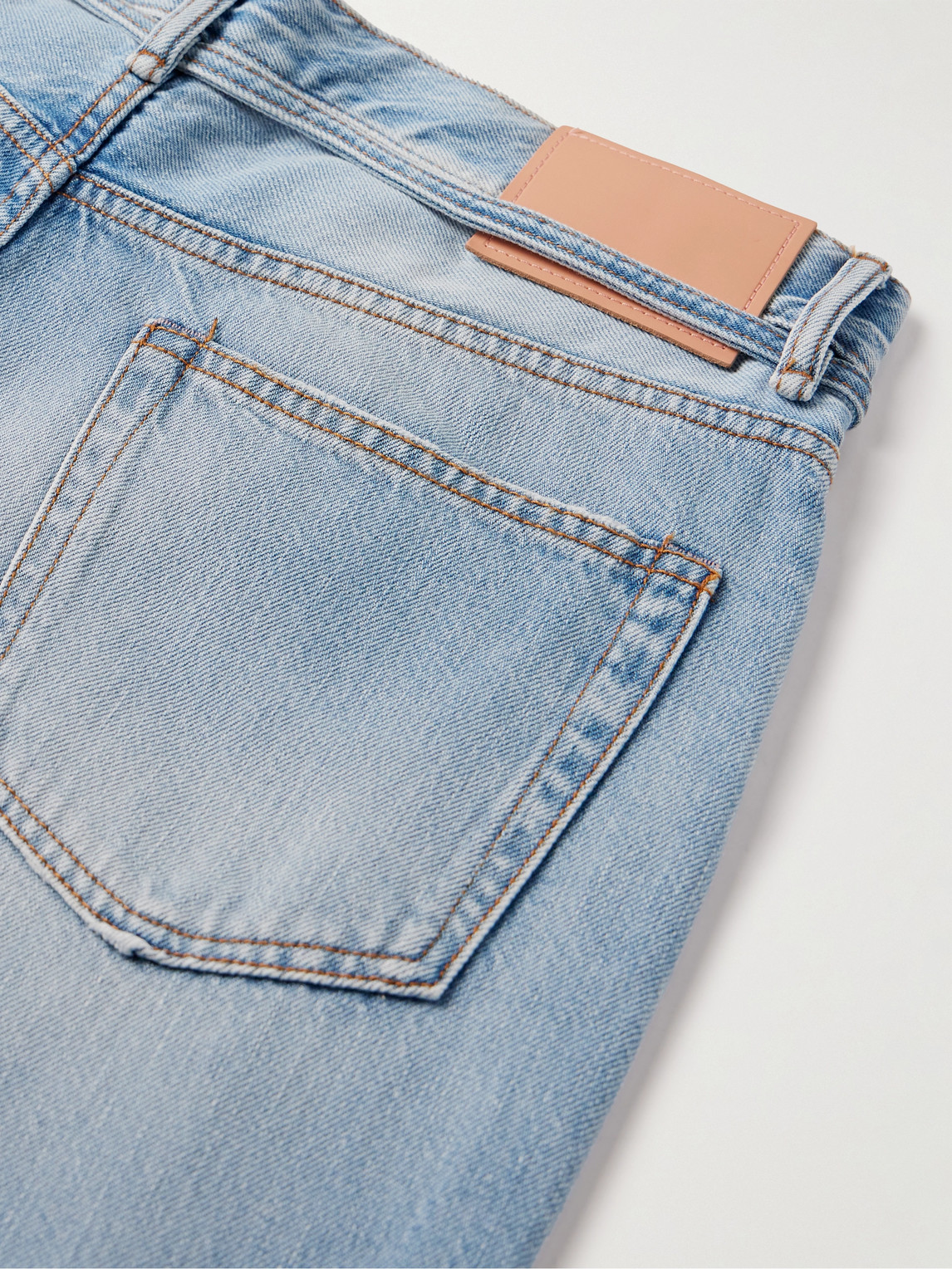 Shop Acne Studios 1991 Wide-leg Belted Organic Jeans In Blue