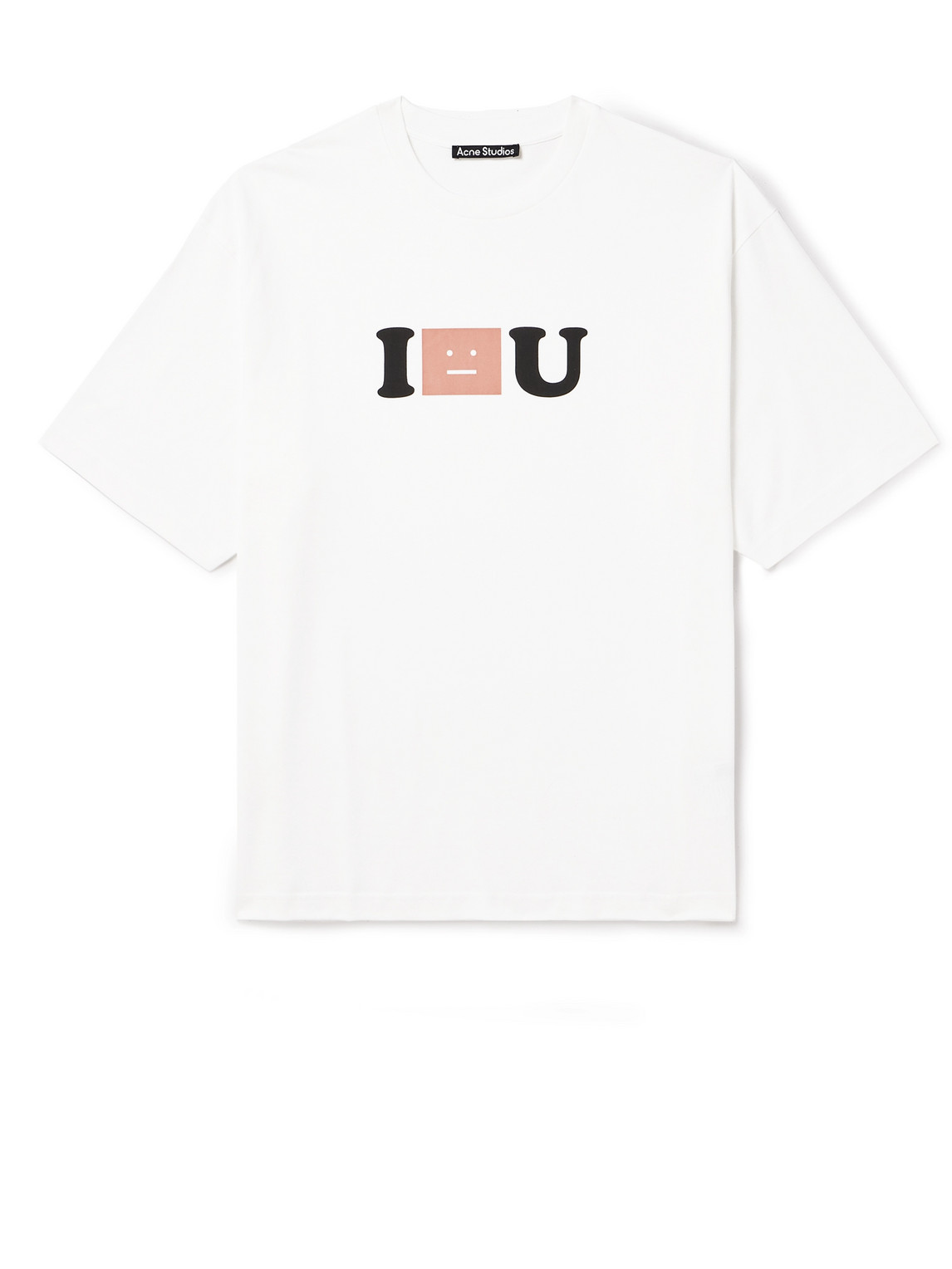 Acne Studios Printed Cotton-jersey T-shirt In White