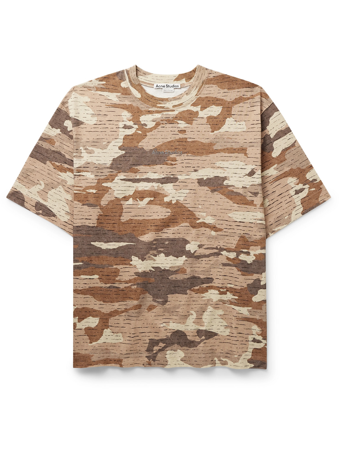 Extorr Crystal-Embellished Camouflage-Print Cotton-Jersey T-Shirt
