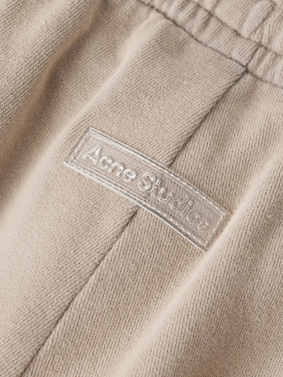 Shop Acne Studios Rego U Straight-leg Cotton-jersey Shorts In Neutrals