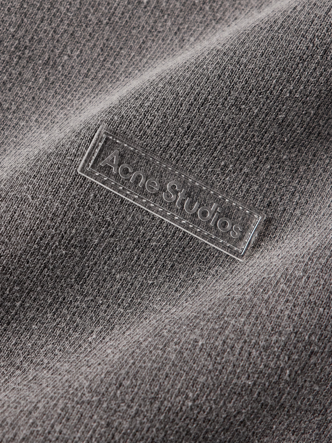 Shop Acne Studios Fester U Garment-dyed Cotton-jersey Sweatshirt In Gray