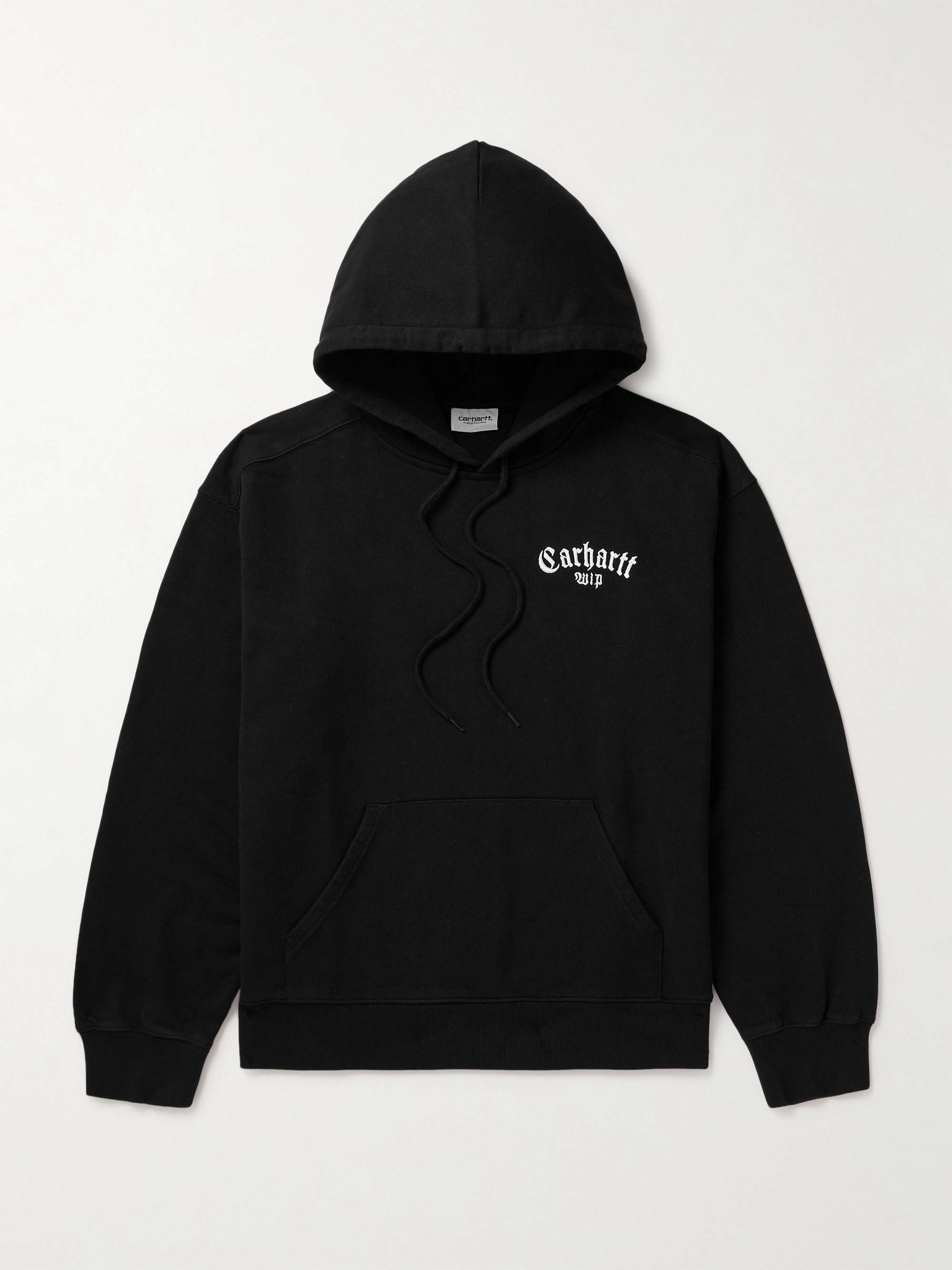 CARHARTT WIP Onyx Logo-Embroidered Cotton-Jersey Hoodie for Men