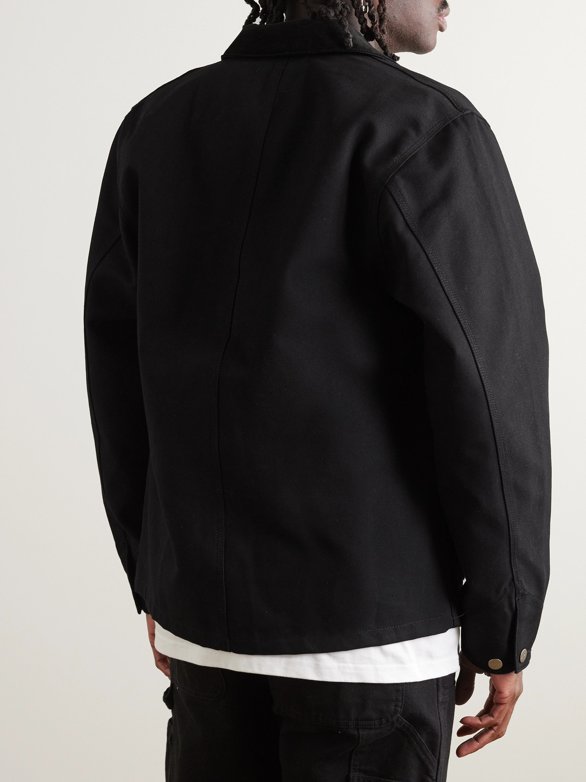 Carhartt Work In Progress Flint Corduroy Button-up Shirt In Black