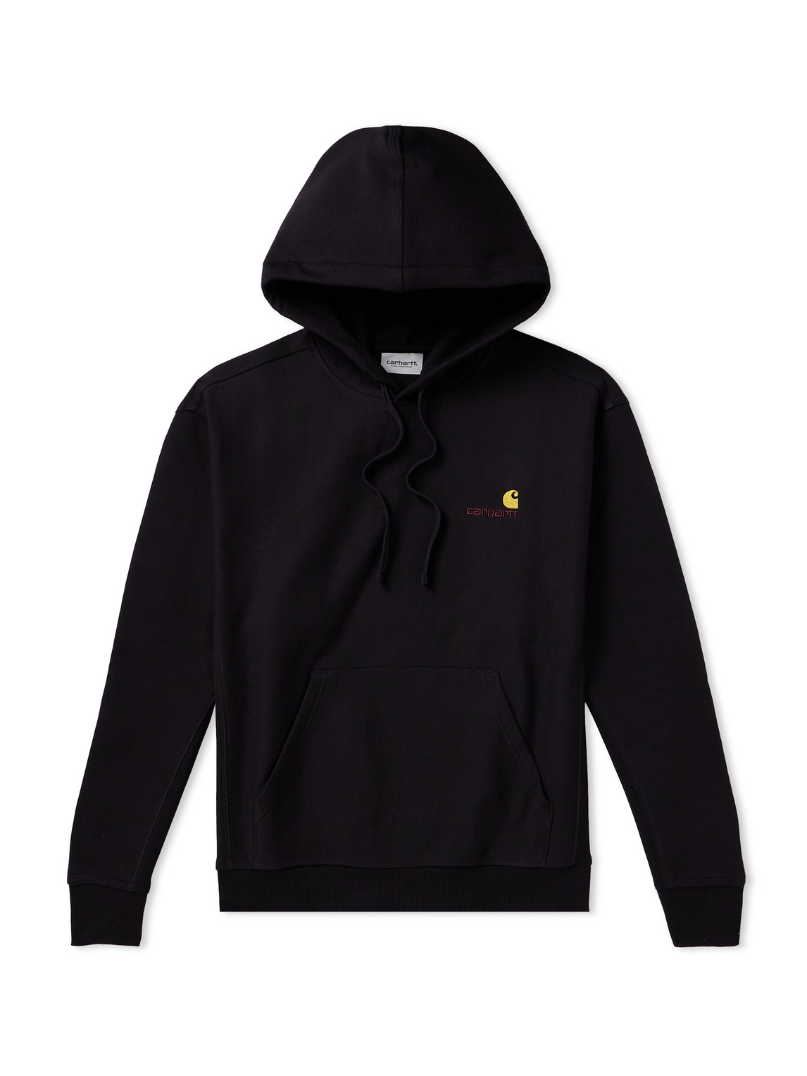 Carhartt -wip Hooded American Script Sweatshirt In Black