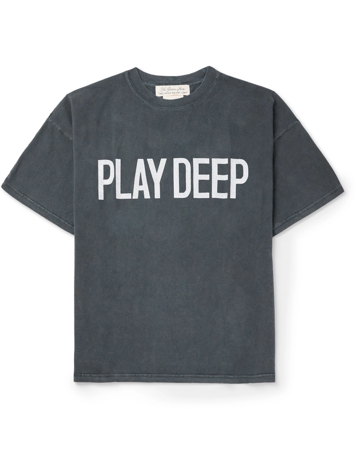 Remi Relief Play Deep Cotton-jersey T-shirt In Grey