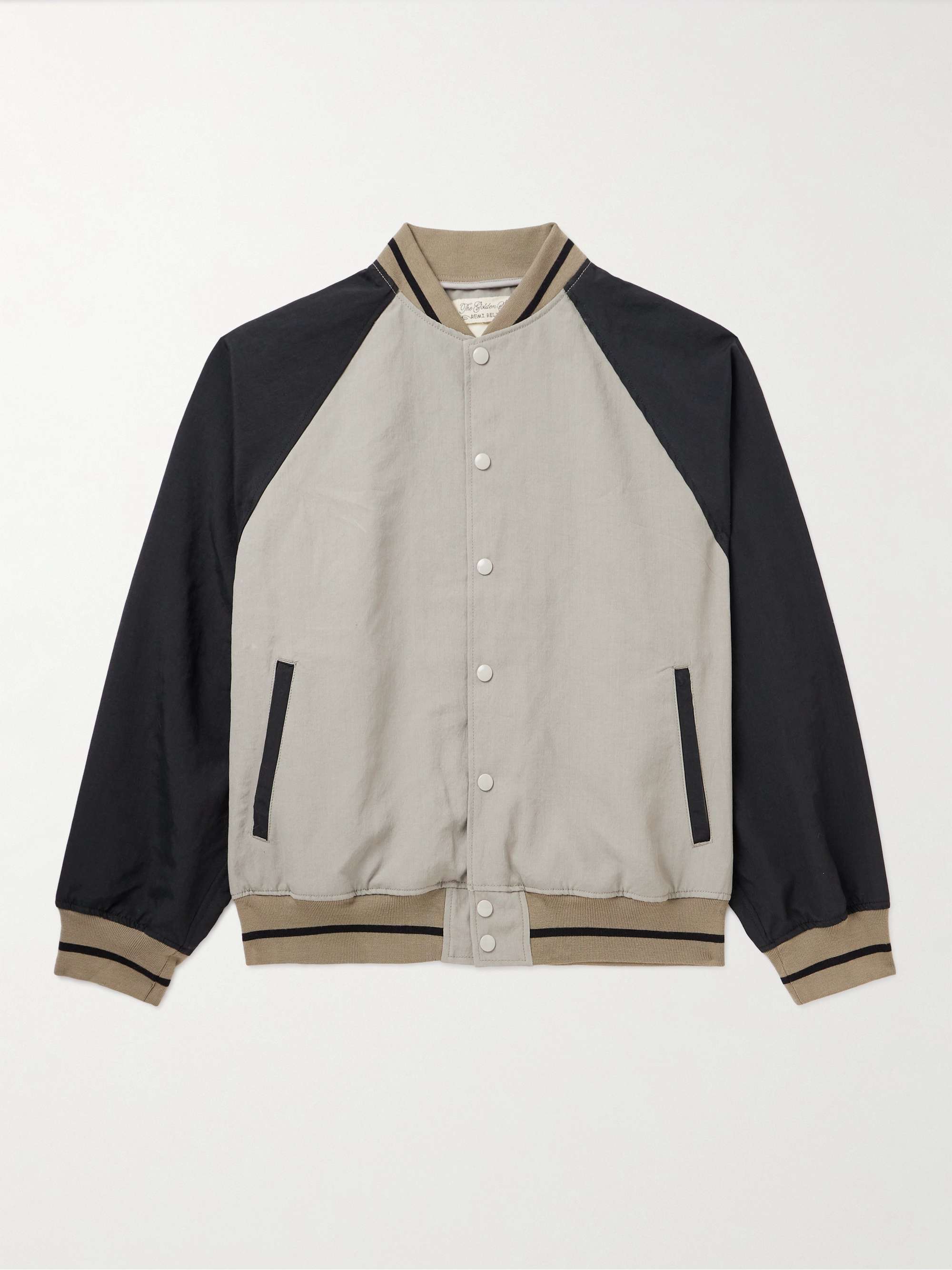 REMI RELIEF Jersey-Trimmed Poplin Bomber Jacket for Men | MR PORTER