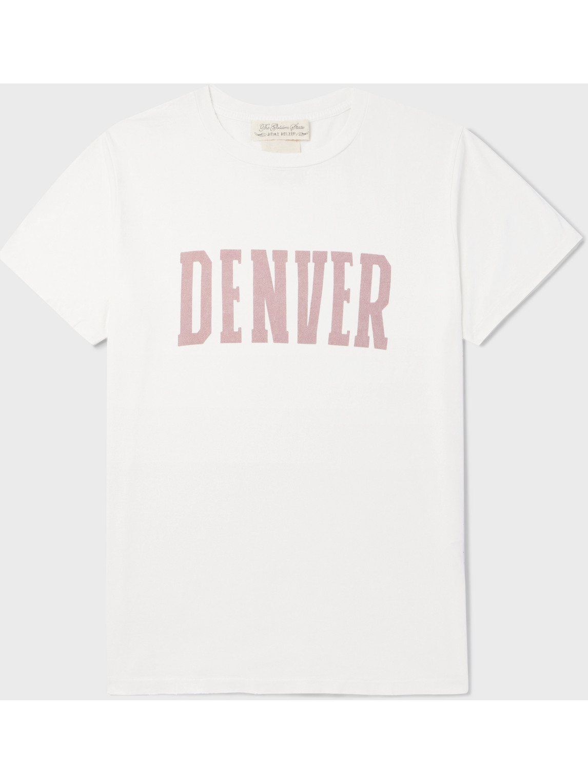 Remi Relief Denver Printed Cotton-jersey T-shirt In White