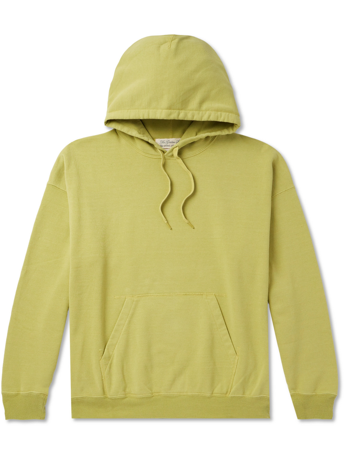 Remi Relief Back Cotton-blend Jersey Hoodie In Green