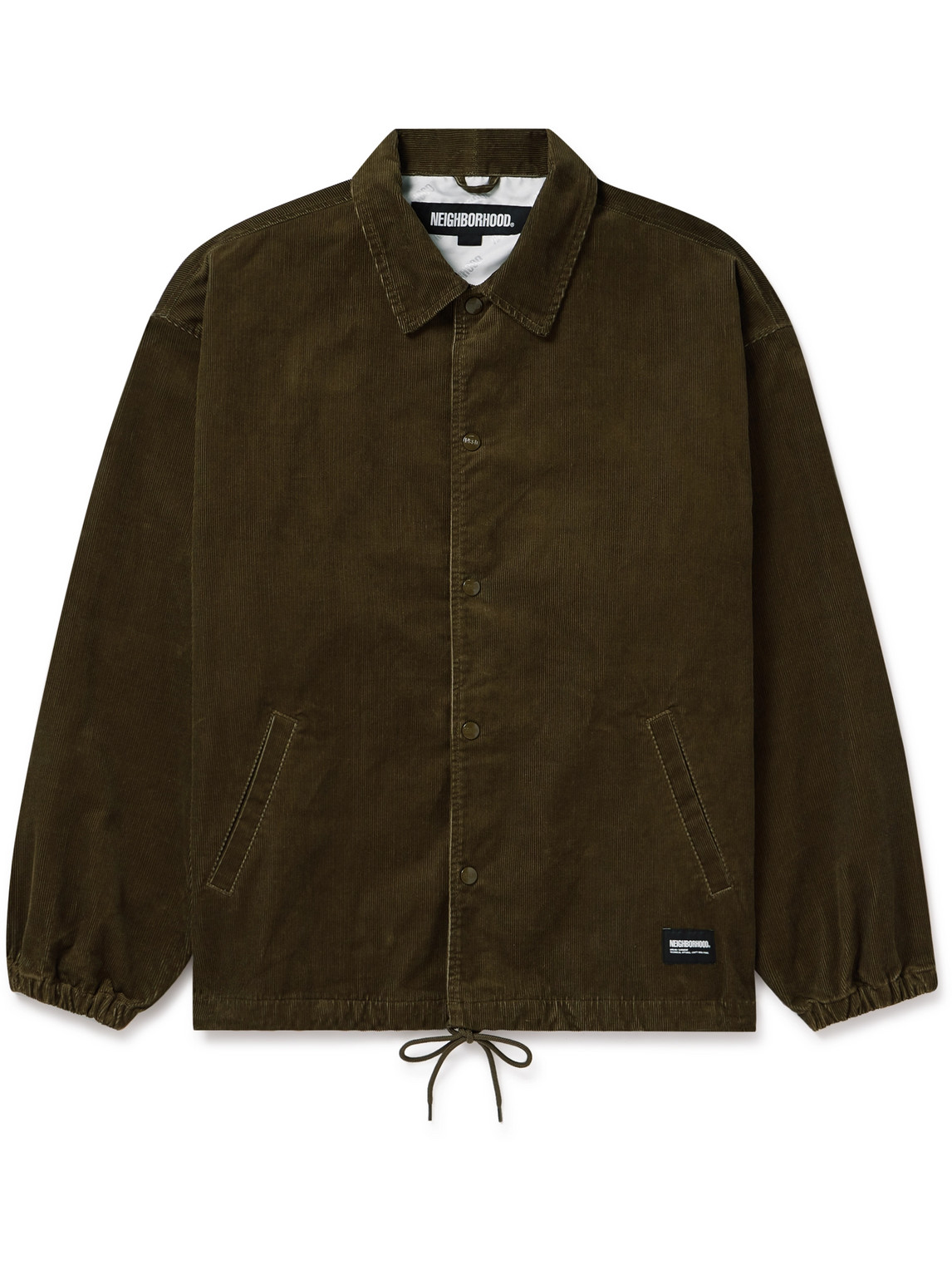 Neighborhood Logo-appliquéd Cotton-blend Corduroy Jacket In Brown