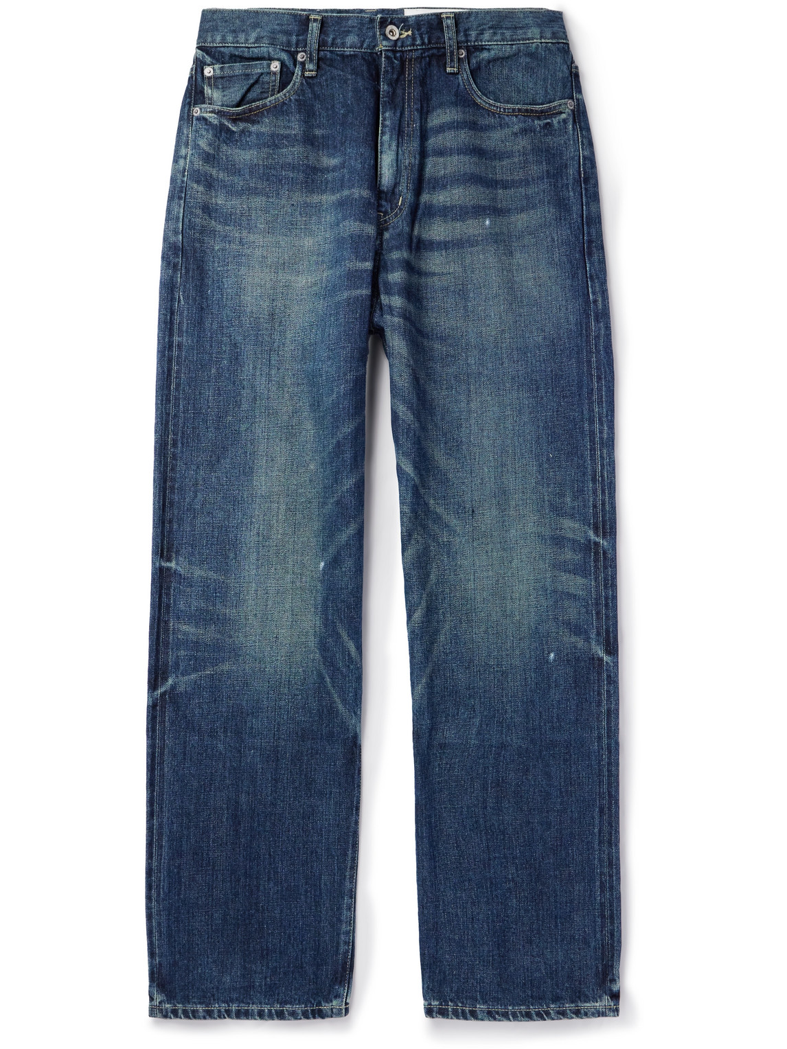 Shop Neighborhood Slim-fit Straight-leg Jeans In Blue