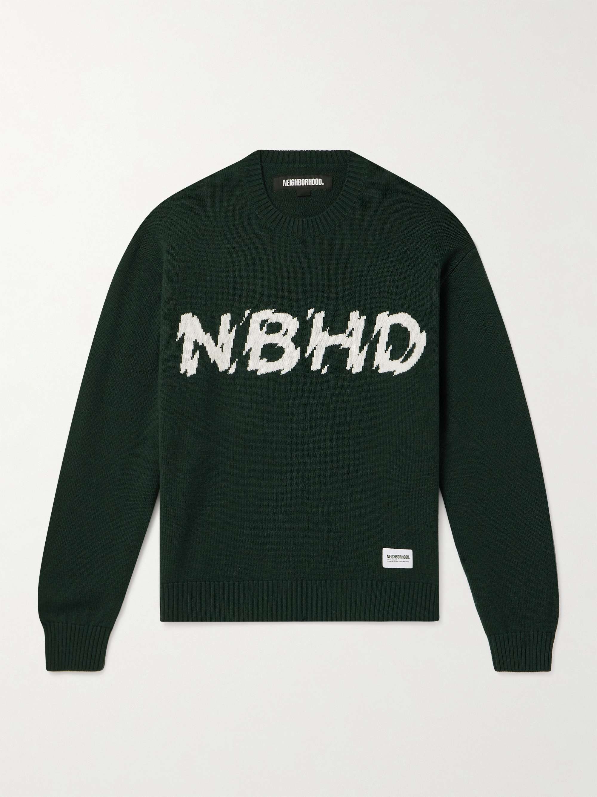 NEIGHBORHOOD Logo-Intarsia Wool Sweater for Men | MR PORTER