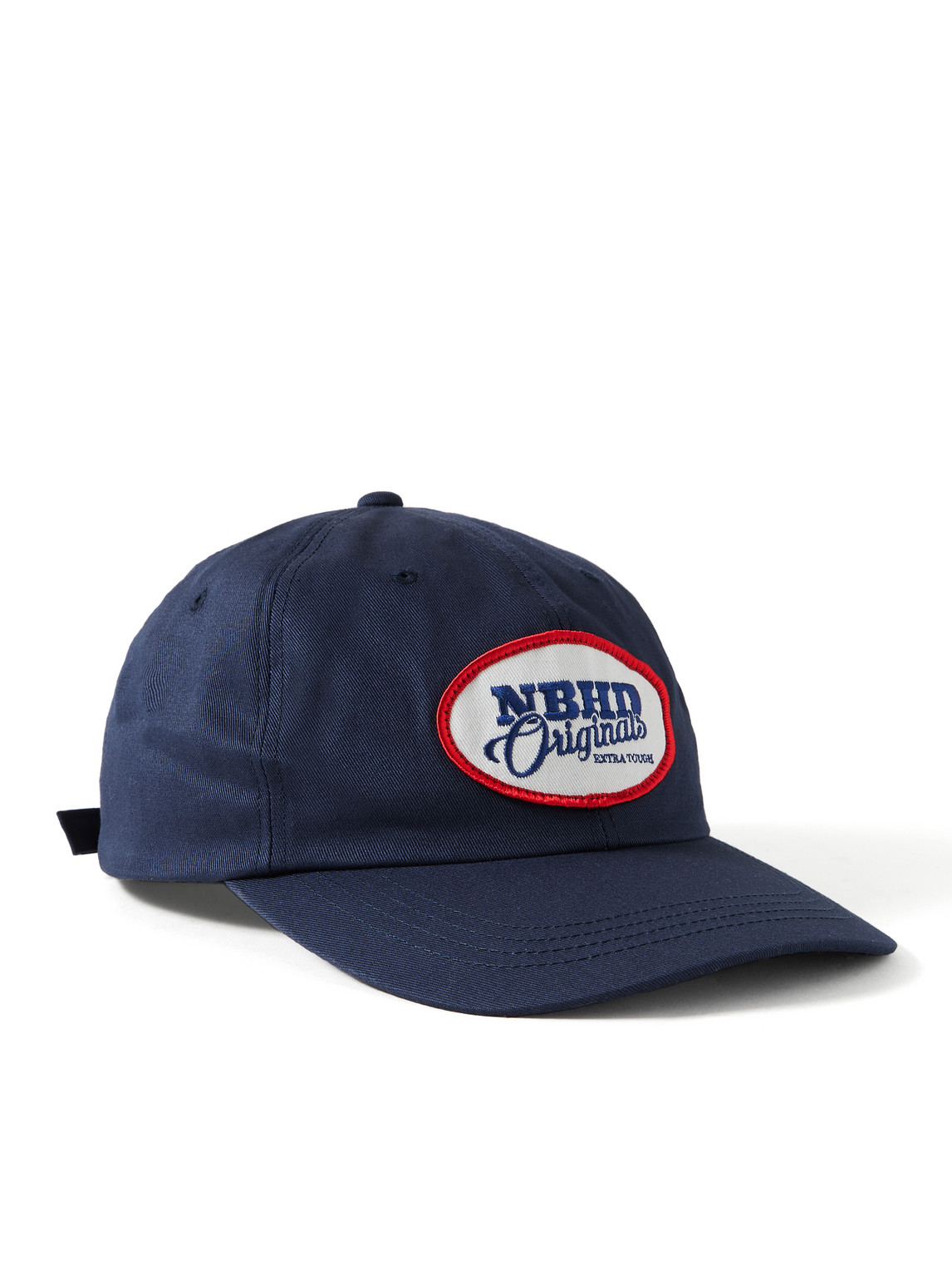 Neighborhood Logo-appliquéd Cotton-twill Baseball Cap In Blue