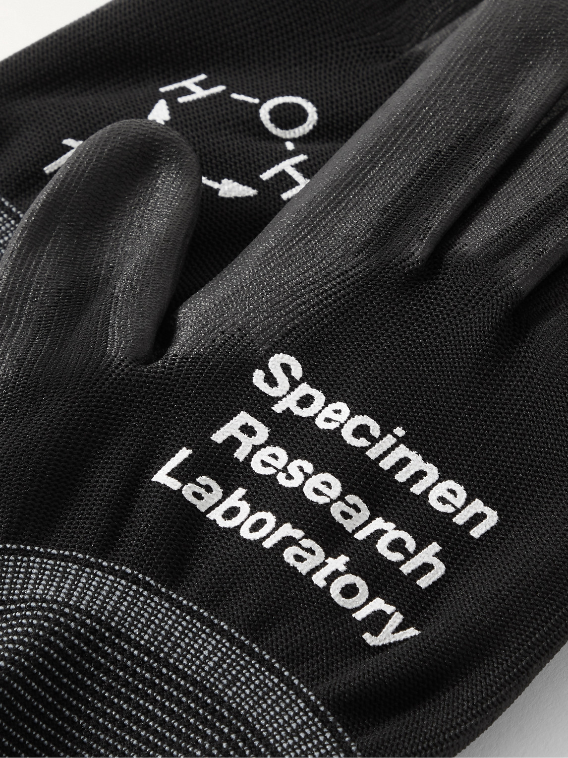 Shop Neighborhood Srl 10-pack Logo-print Coated-mesh Gloves In Black
