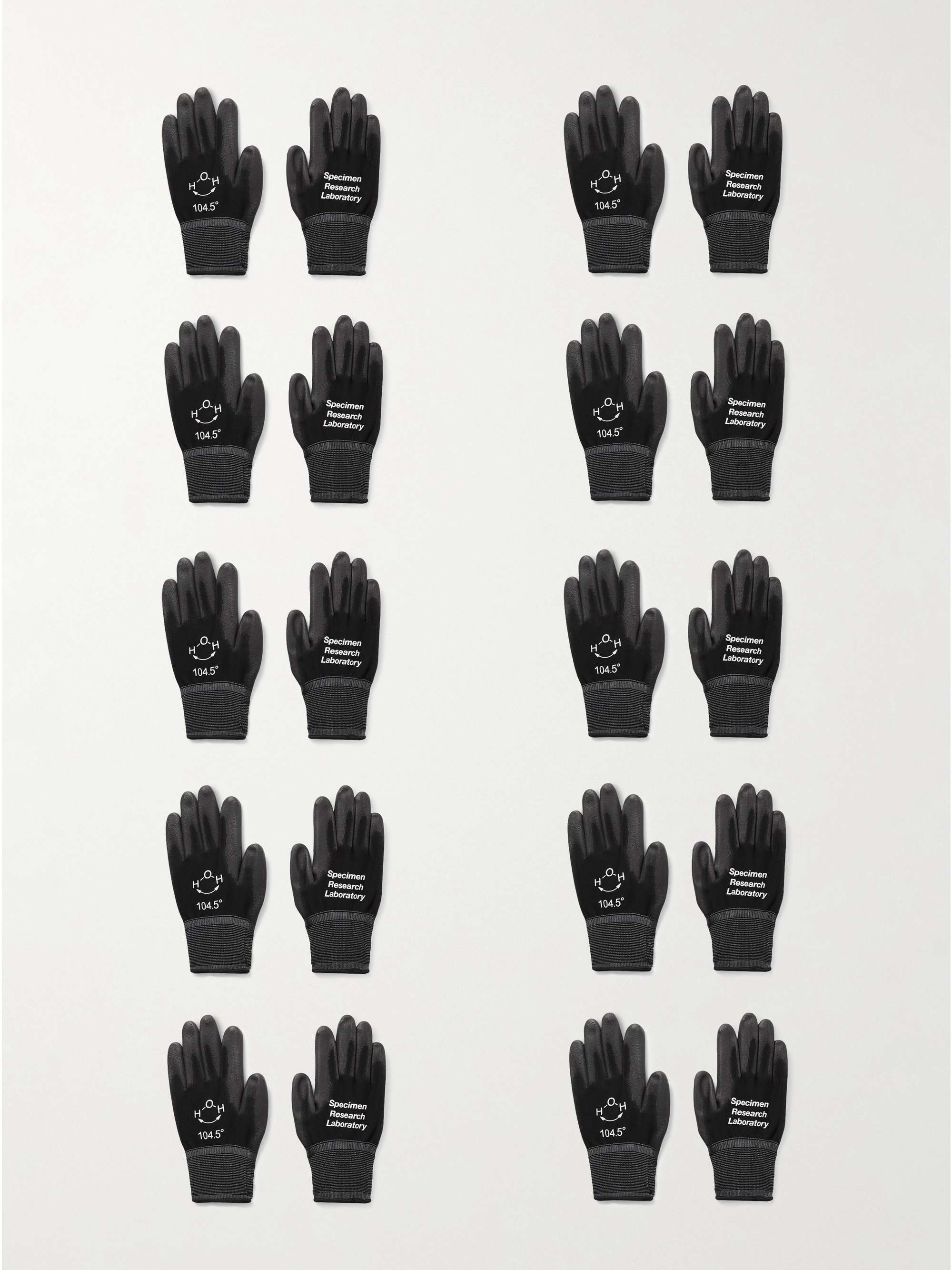 NEIGHBORHOOD + SRL 10-Pack Logo-Print Coated-Mesh Gloves for
