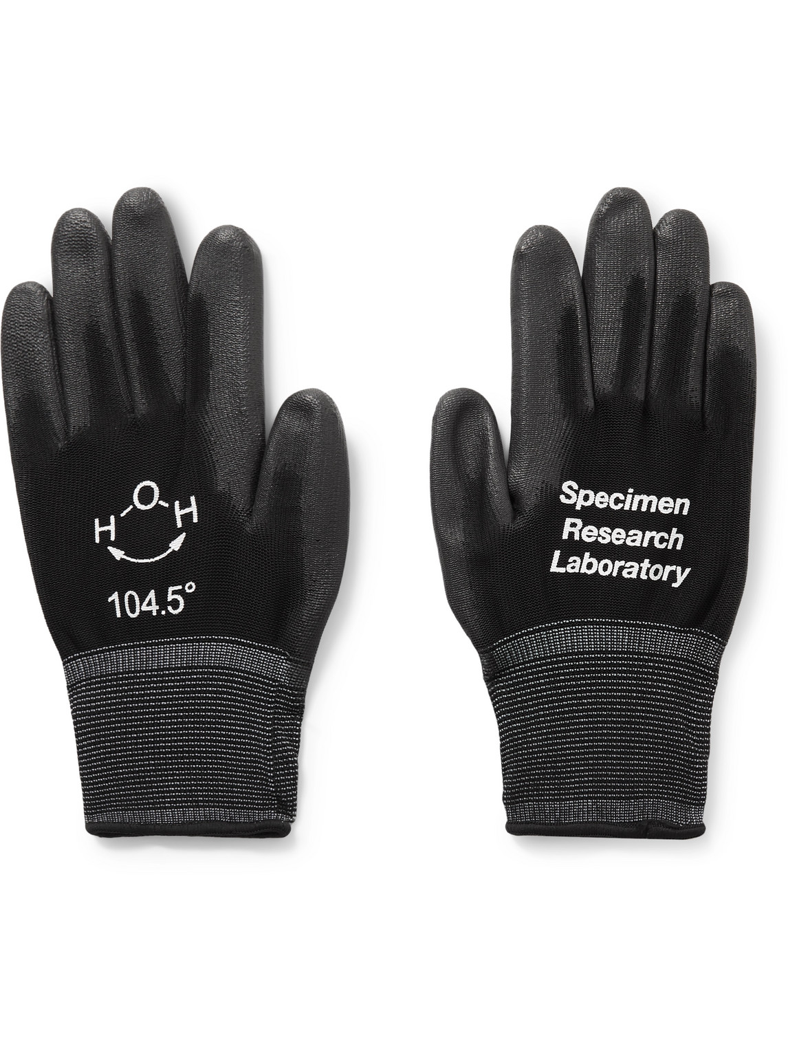 Neighborhood Srl 10-pack Logo-print Coated-mesh Gloves In Black