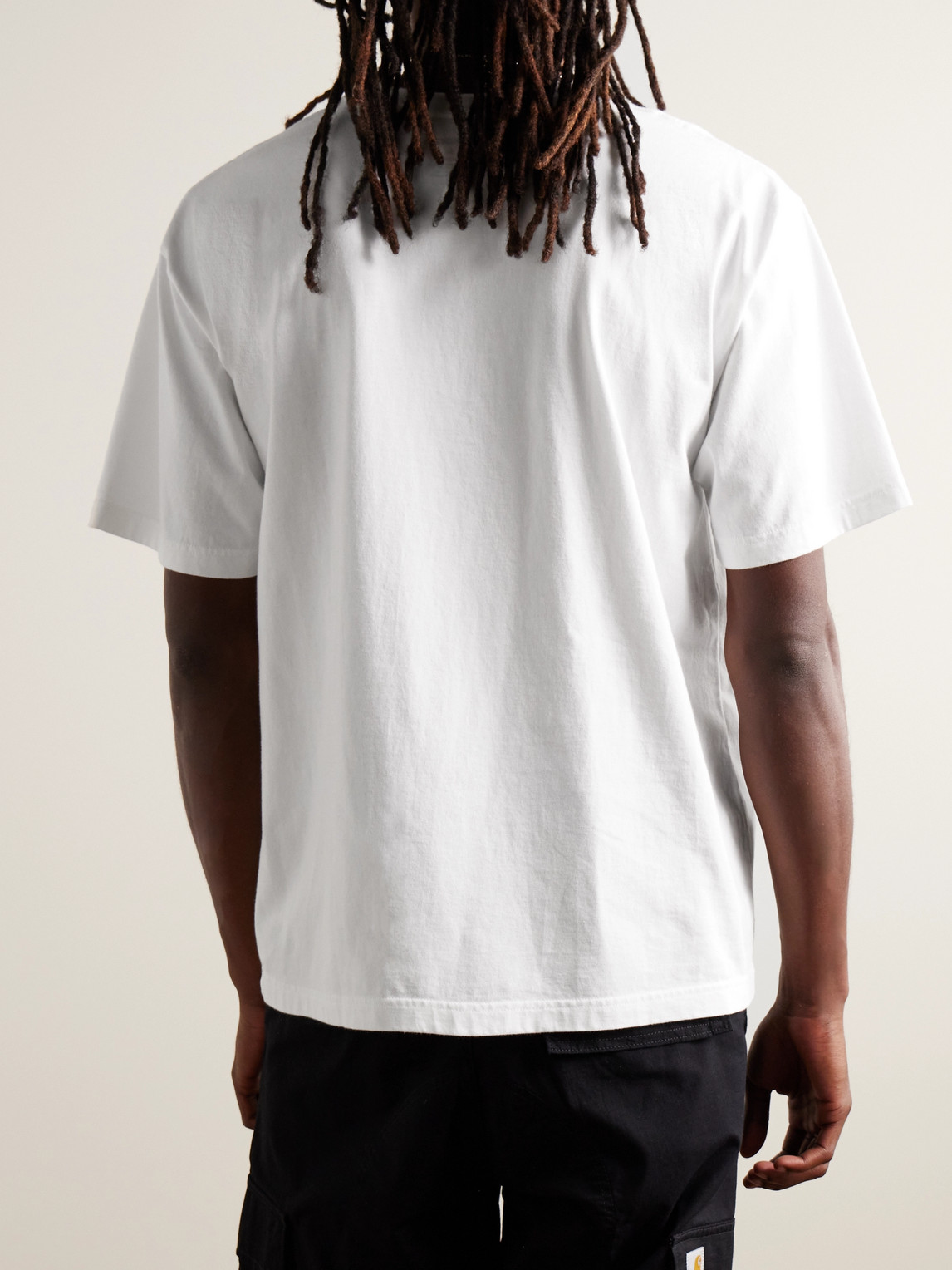 Shop Neighborhood Logo-print Cotton-jersey T-shirt In White